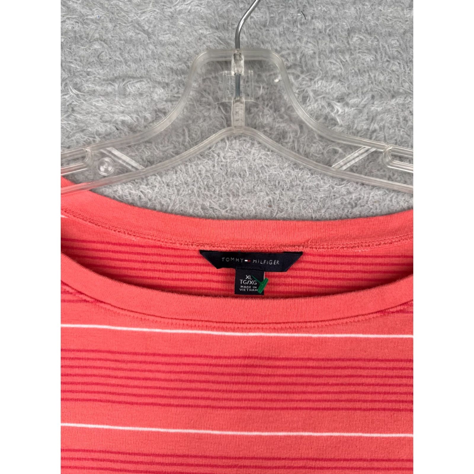Tommy Hilfiger VINTAGE Tommy Hilfiger Pink Stripe Shirt Women XL 3/4 Sleeve Cotton Casual Women's Size XL / US 12-14 / IT 48-50 - 6 Thumbnail