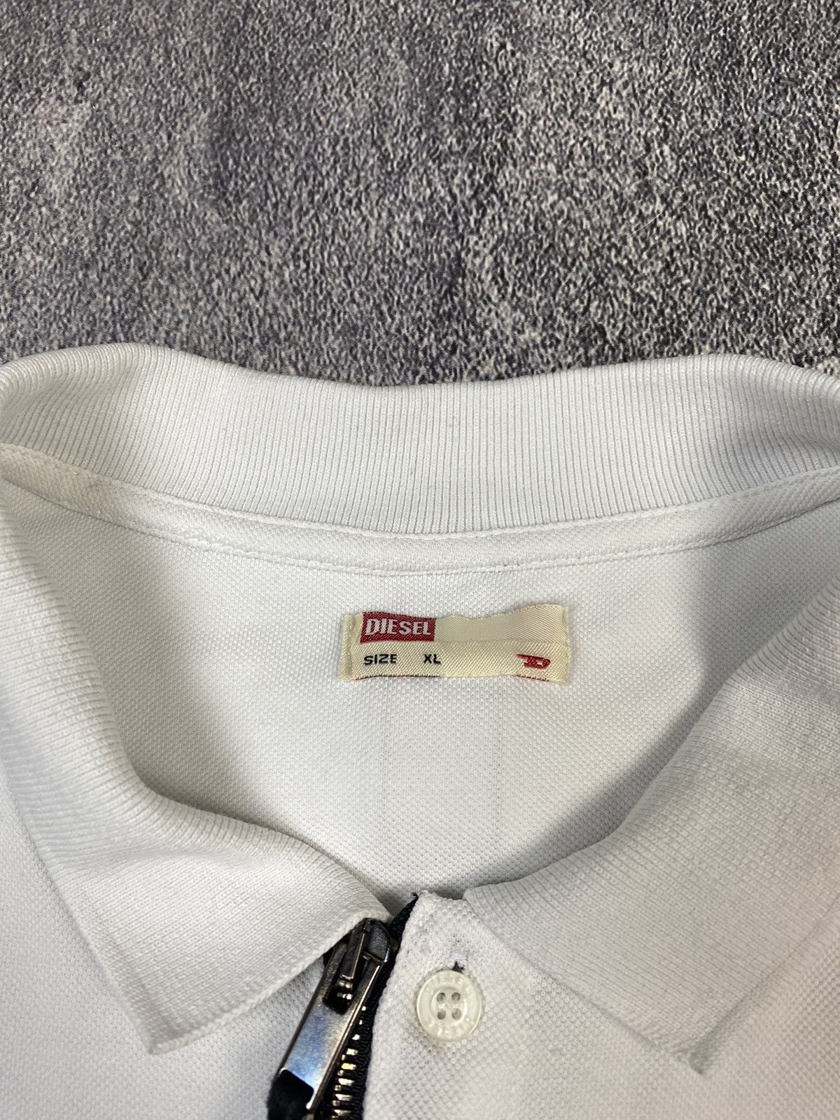 Diesel Diesel Avant Garde Zip White Polo Y2K Streetwear Size US M / EU 48-50 / 2 - 6 Thumbnail