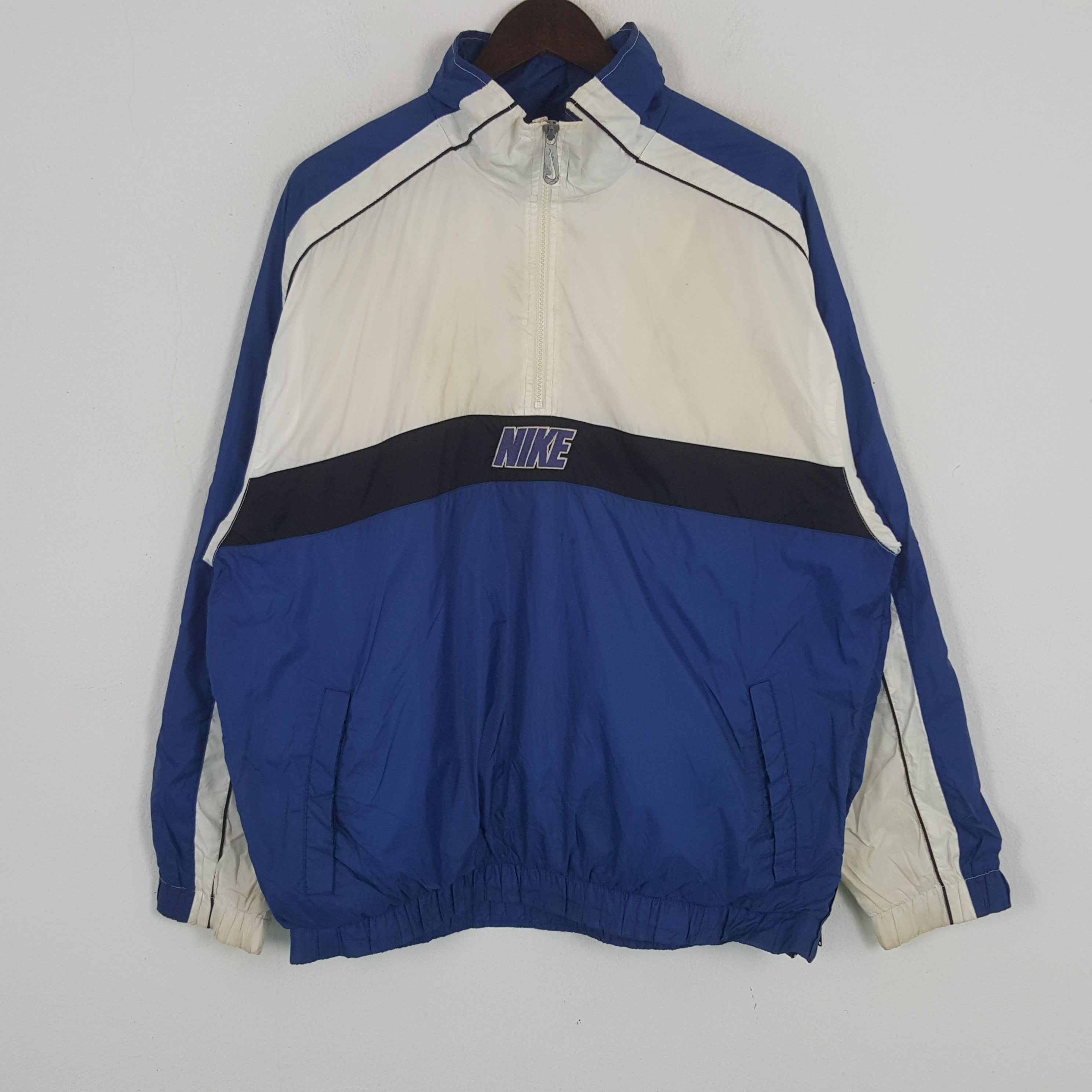 Nike × Vintage Vintage Nike Half Zipper Windbreaker Jacket Size US L / EU 52-54 / 3 - 1 Thumbnail