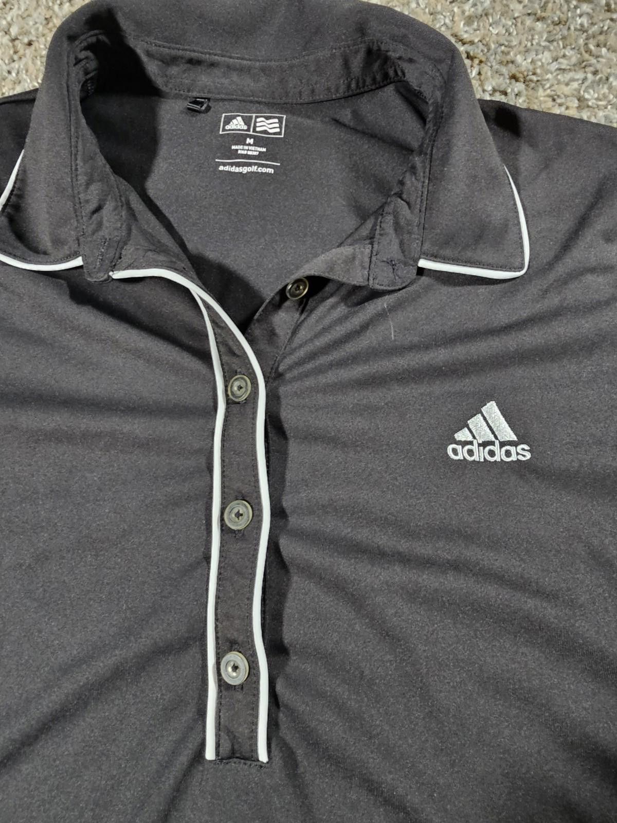 Adidas Adidas Golf Polo Shirt 1/2 Button Up Womens Medium Black Size M / US 6-8 / IT 42-44 - 2 Thumbnail