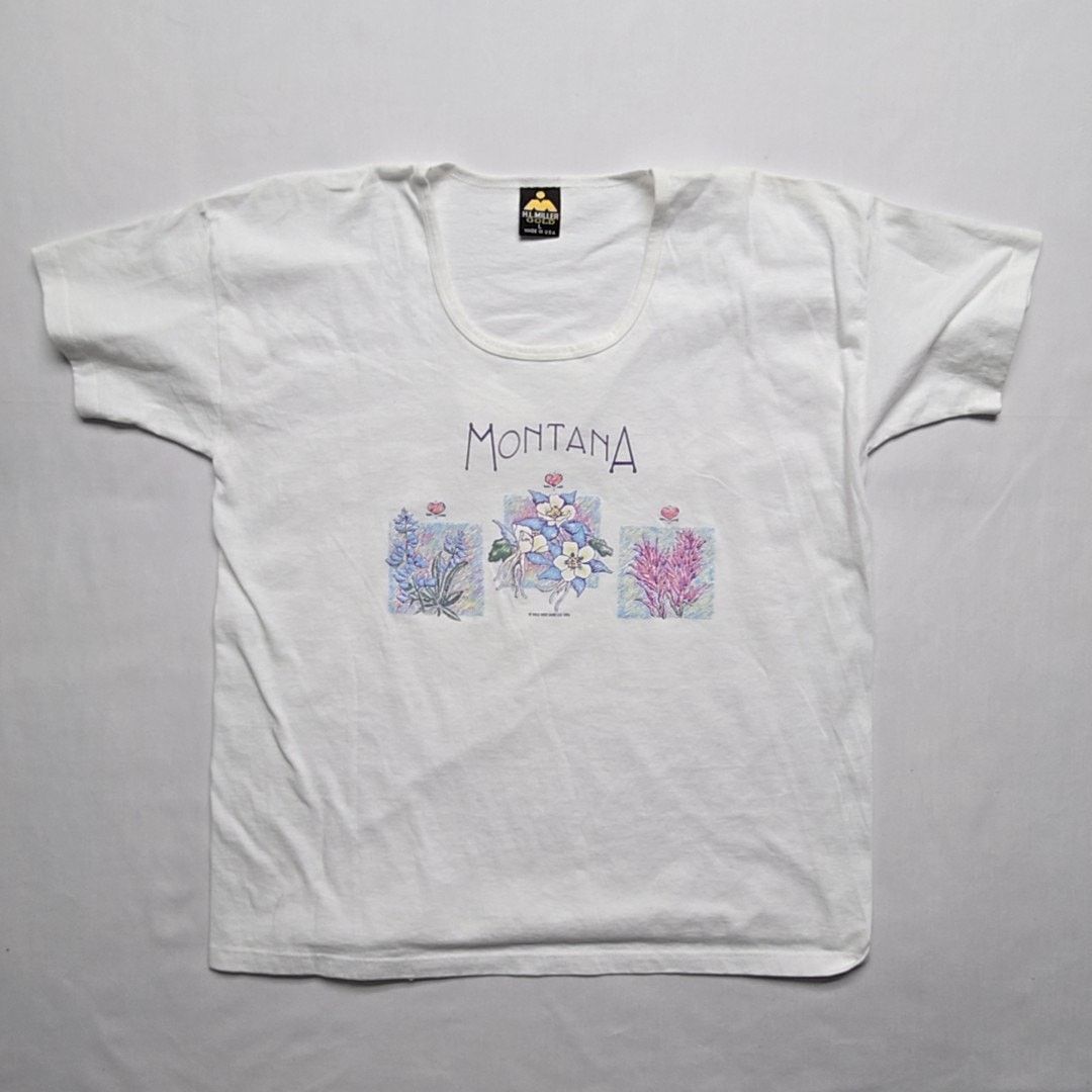 Vintage Vintage Montana Wildflowers Tee White Floral Print XL Shirt Size XL / US 12-14 / IT 48-50 - 1 Thumbnail