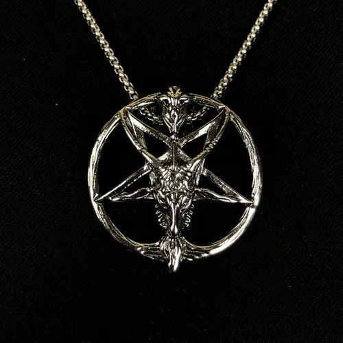 VIBE Baphomet Pentagram Chain Punk Necklace Size ONE SIZE - 4 Thumbnail