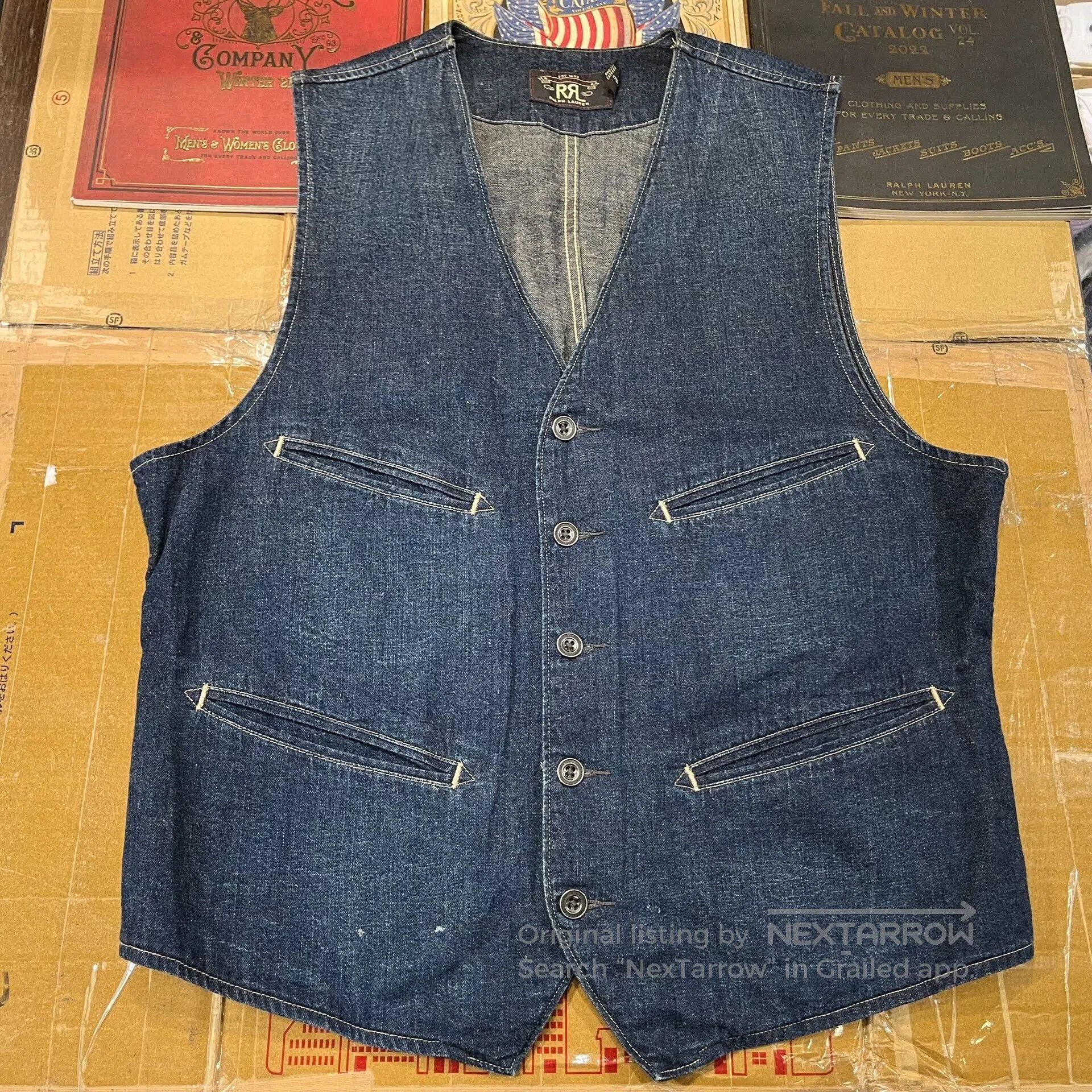 RRL Ralph Lauren RRL Denim Vest by Ralph Lauren. Size US M / EU 48-50 / 2 - 1 Thumbnail