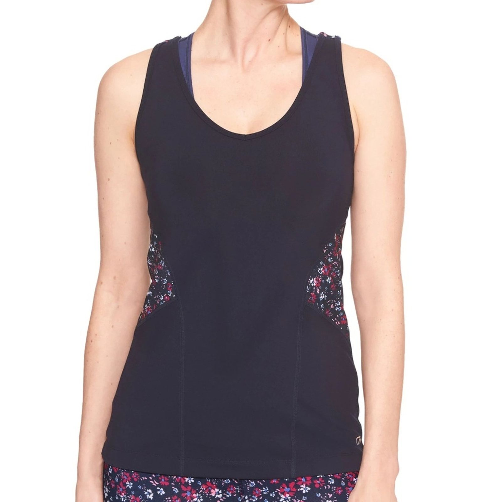 Gap Gap Fit Flower Colorblock Print Racer Tank Size XS / US 0-2 / IT 36-38 - 3 Thumbnail