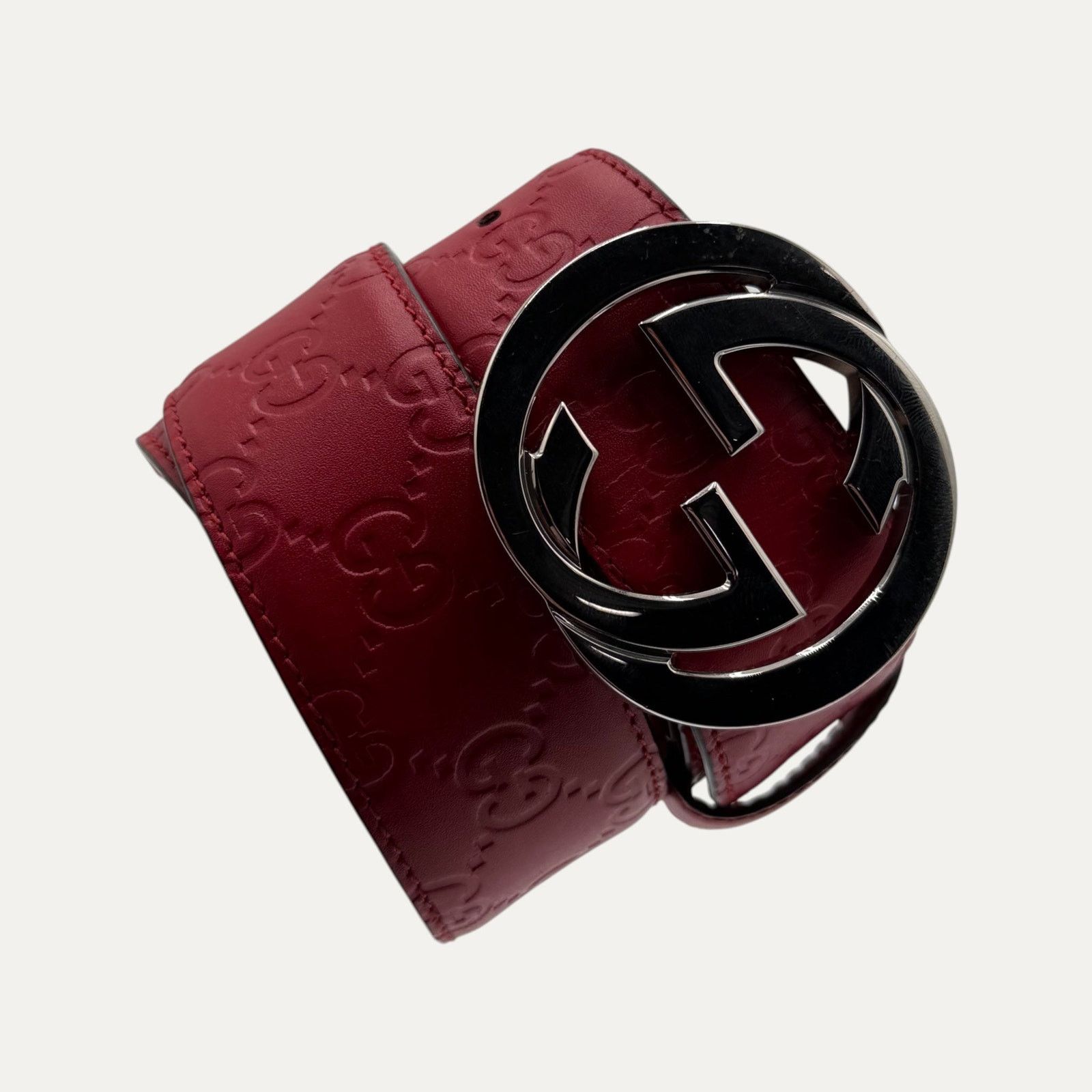 Gucci Gucci Interlocking G Logo Leather Belt Size 38 - 2 Thumbnail