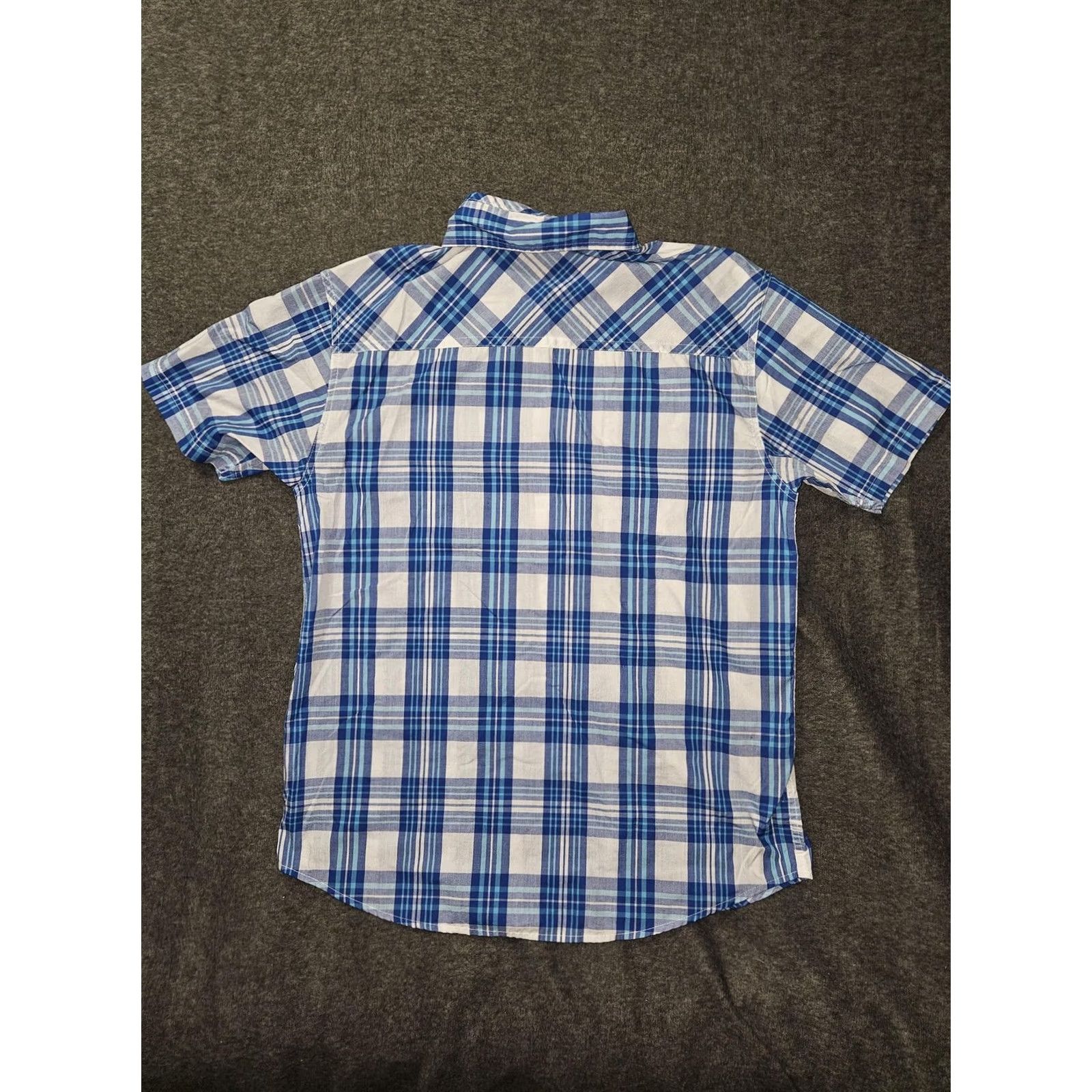 Southpole Southpole Shirt Mens 2XL Slim Blue Plaid Short Sleeve Button Front Pockets Size US XXL / EU 58 / 5 - 6 Thumbnail