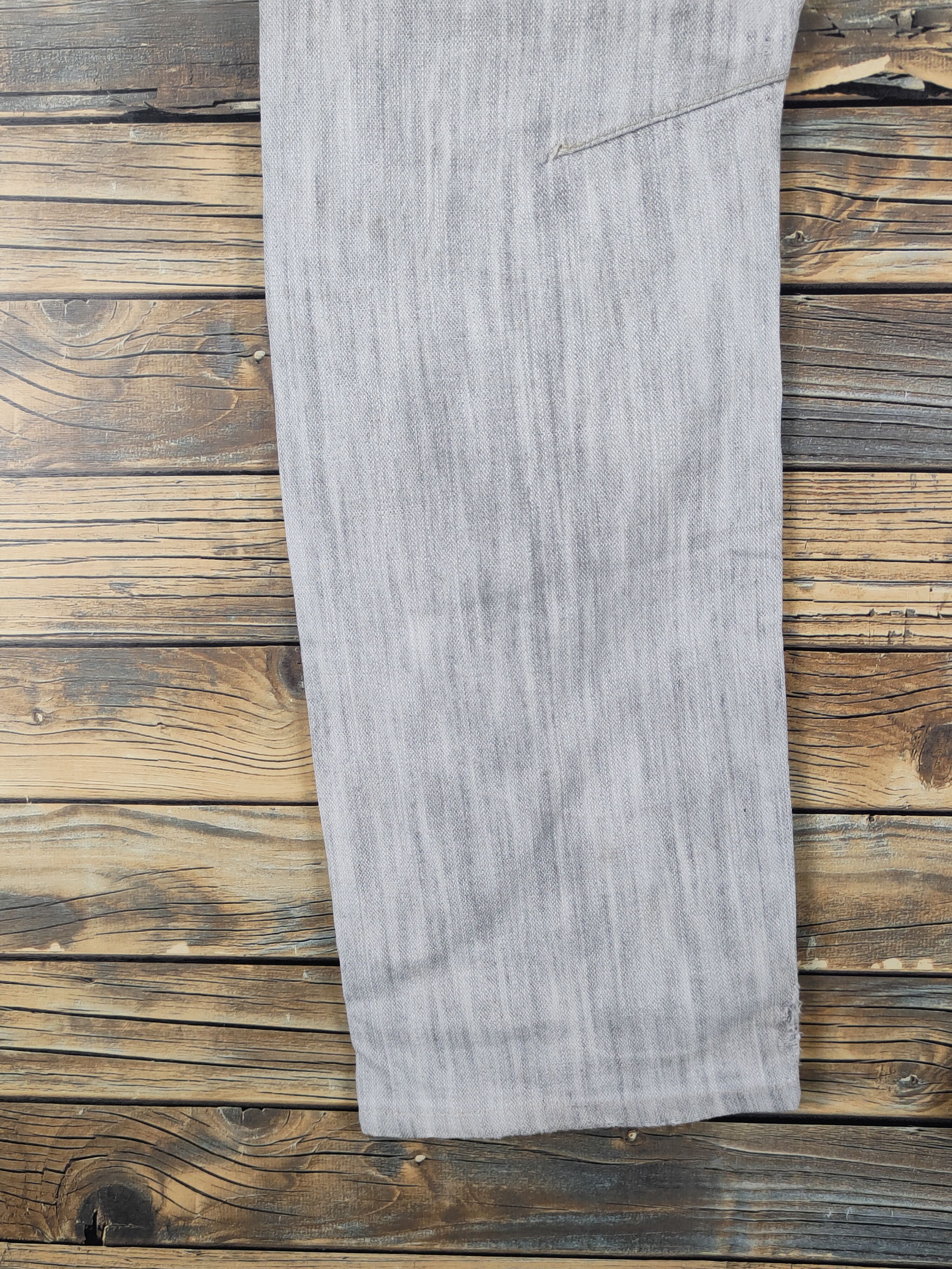 Japanese Brand Wild Khakis Gray Distressed Ripped denim Jeans #W1708 Size US 32 / EU 48 - 9 Thumbnail
