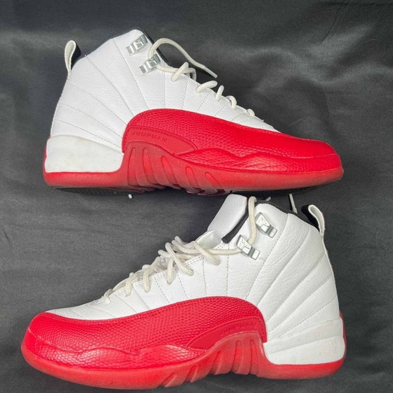 Jordan Brand × Nike Size 6.5 Nike Air Jordan 12 Retro GS Cherry 2023 Men's Shoes Size US 6.5 / EU 39-40 - 2 Thumbnail