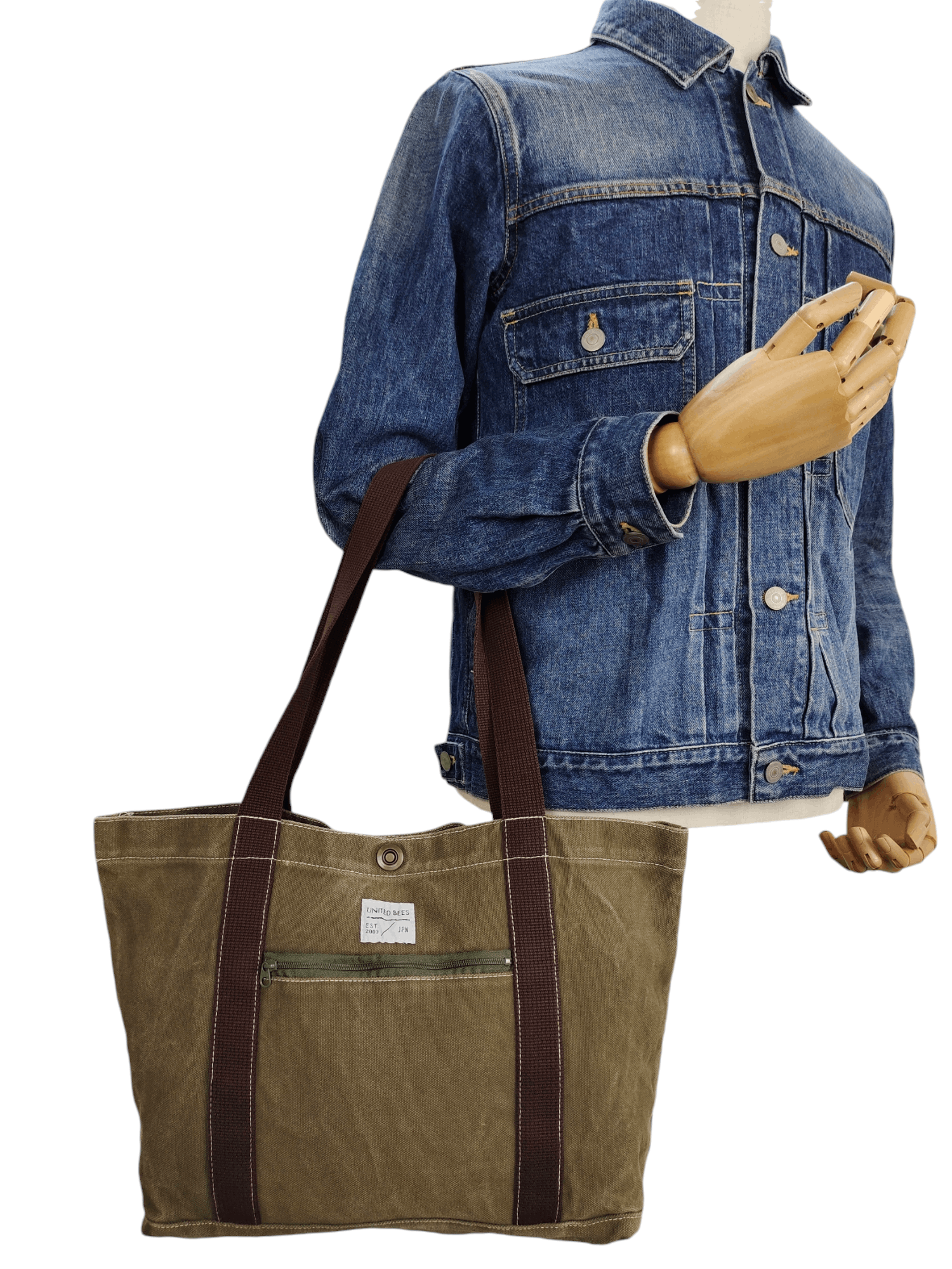 Vintage United Bees Canvas OG Faded Tote Shoulder Bag