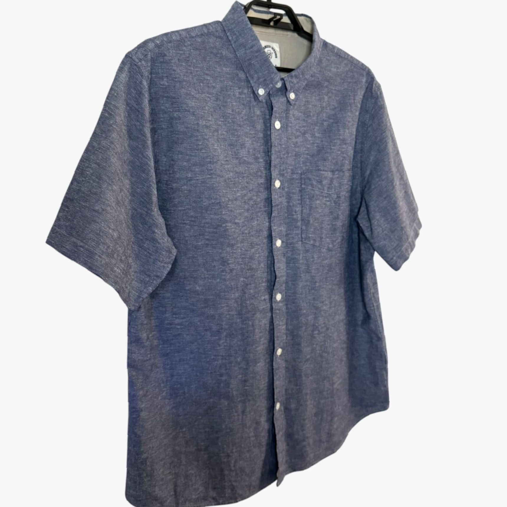 Vintage Dubnik Short-Sleeve Button-Down Pocket Shirt Blue Men's XL 100% Cotton Size US XL / EU 56 / 4 - 3 Thumbnail