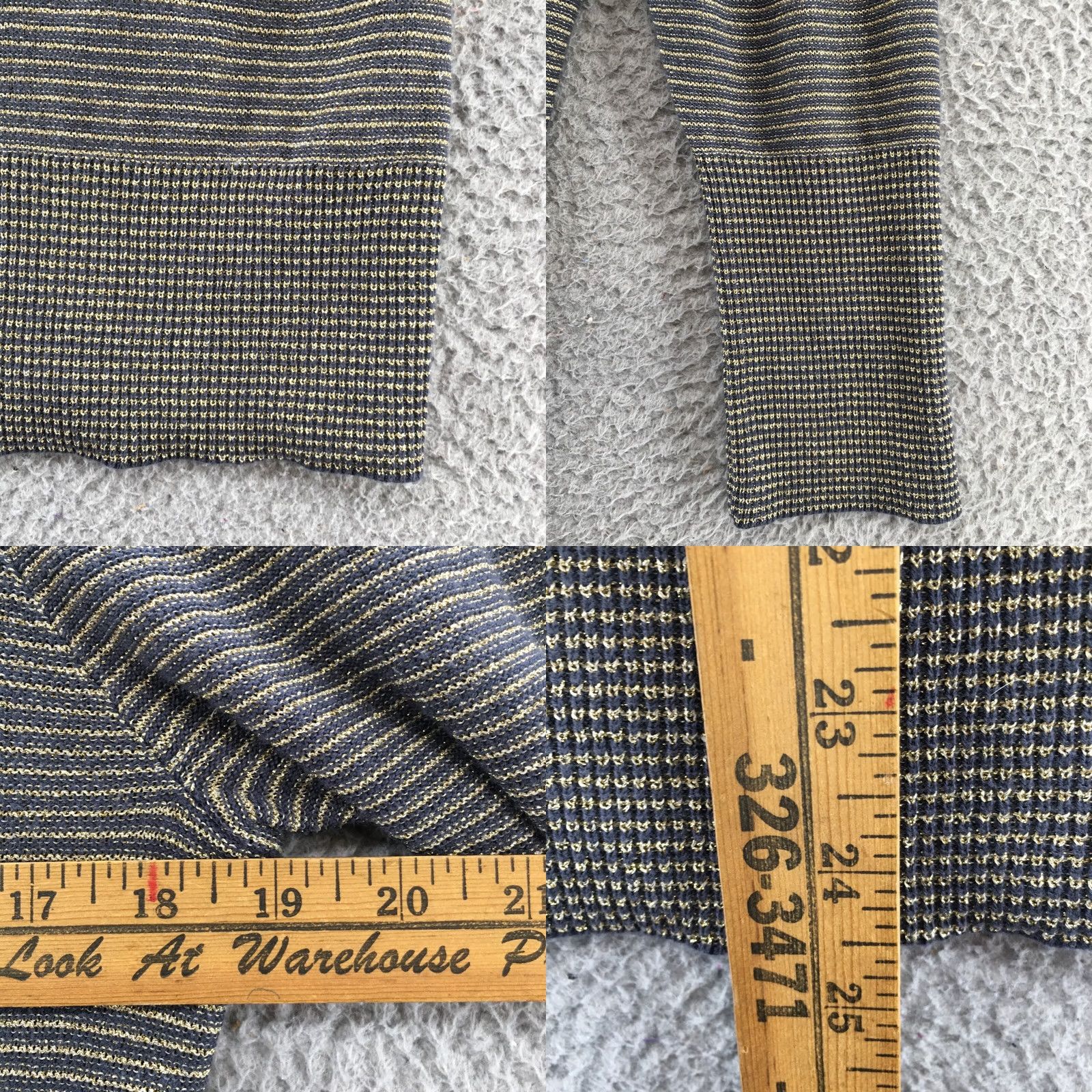 Vintage Apostrophe Pullover Sweater Womens L Black Striped 3/4 Sleeve Cotton Blend Polo? Size L / US 10 / IT 46 - 8 Thumbnail