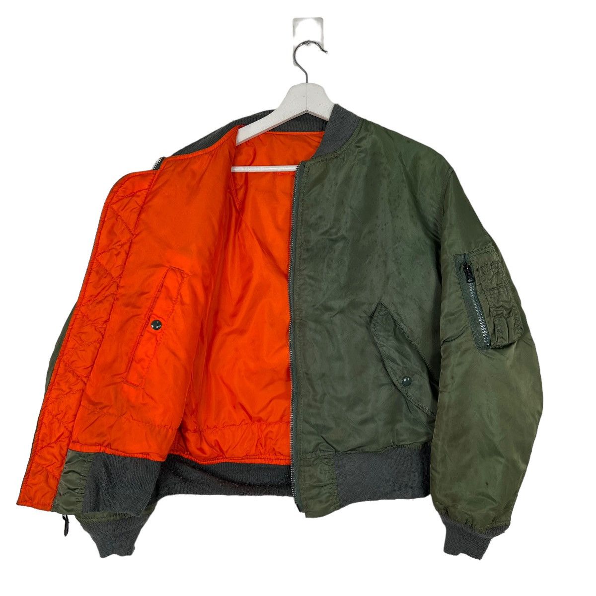 Alpha Industries 💥 80s VINTAGE REVERSIBLE ALPHA RIOT RIOT BOMBER JACKET Size US L / EU 52-54 / 3 - 6 Thumbnail