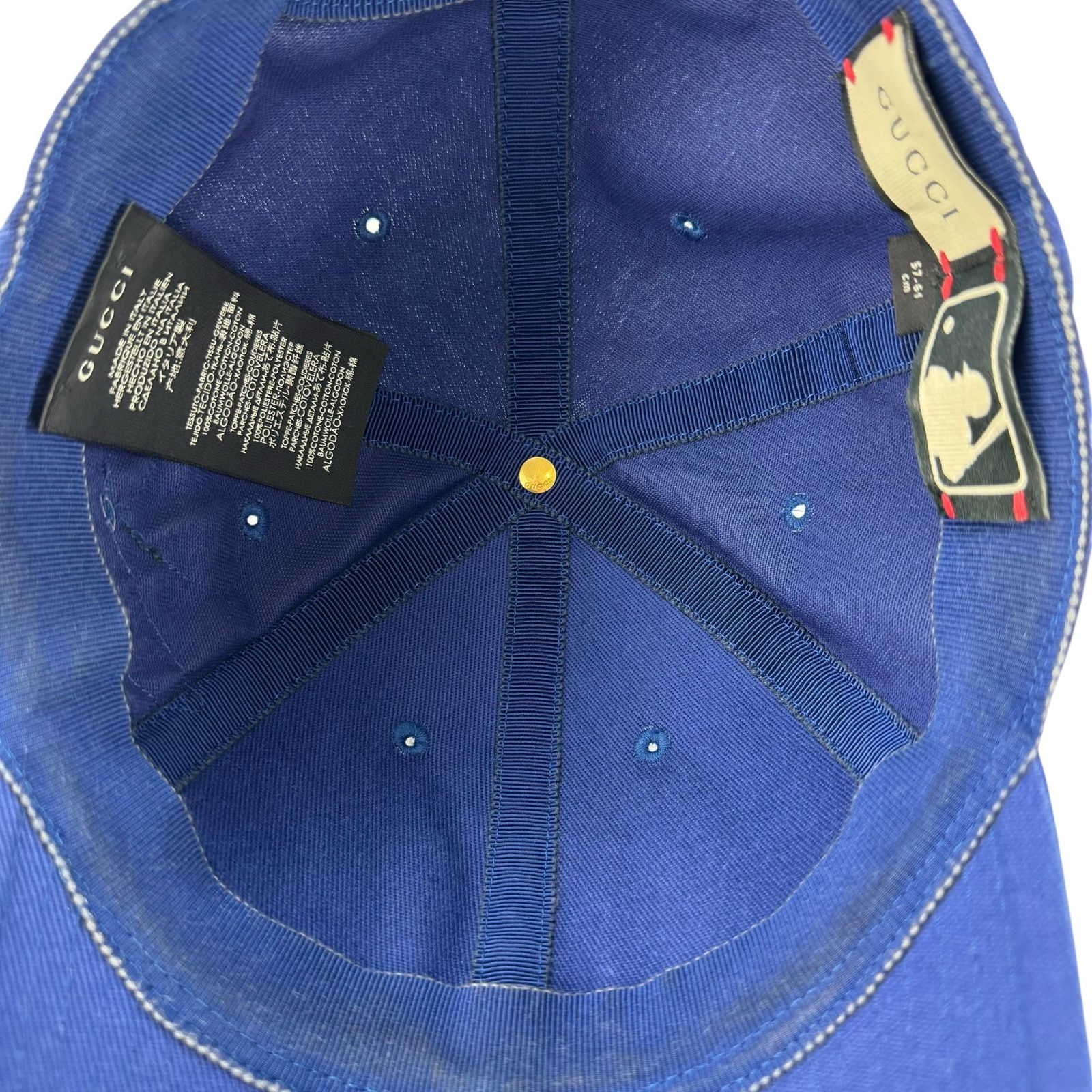 Gucci Gucci Blue Butterfly Yankees Baseball Cap Size ONE SIZE - 9 Thumbnail
