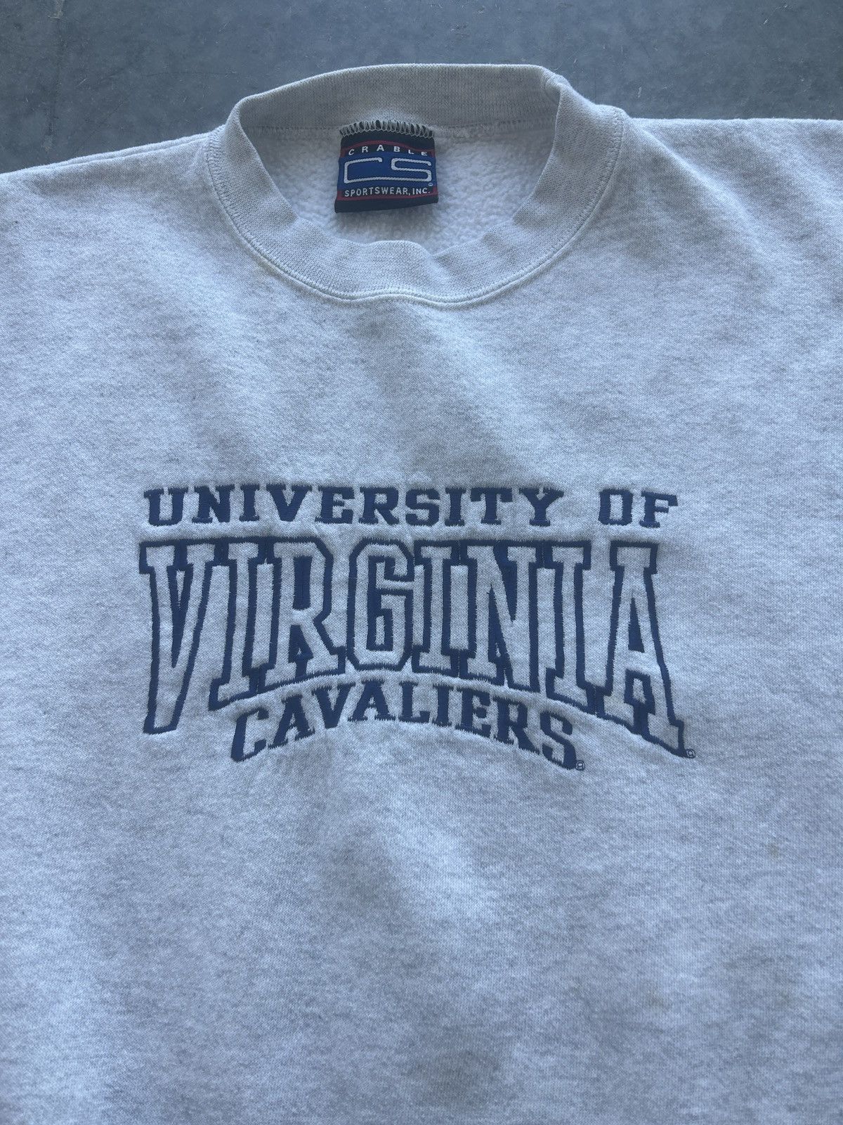 Vintage Vintage 90s Virginia Cavaliers Sweatshirt Embroidered Size US XL / EU 56 / 4 - 2 Thumbnail