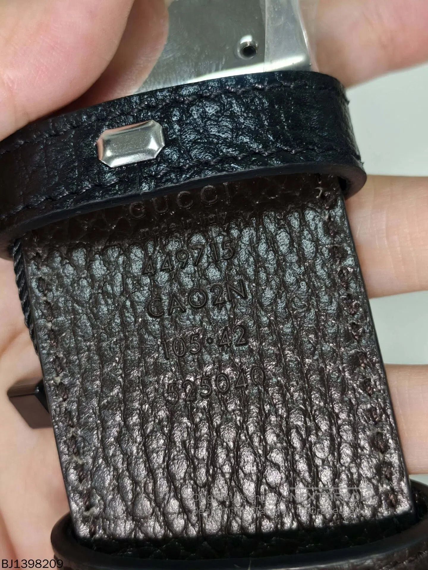Gucci gucci leather belt with metal buckle. Size ONE SIZE - 5 Thumbnail