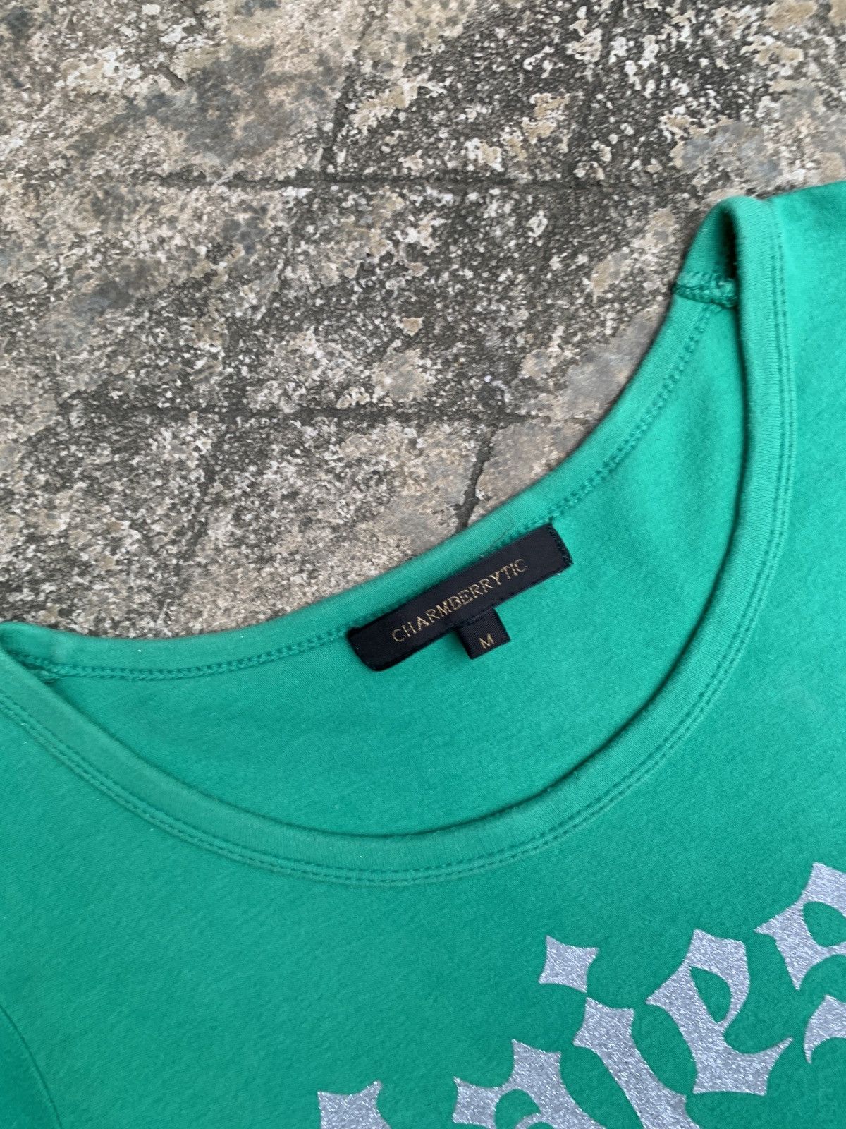 Japanese Brand y2k Charmberrytic Japan Green Goth Font Poem Graphic Top Size M / US 6-8 / IT 42-44 - 5 Thumbnail