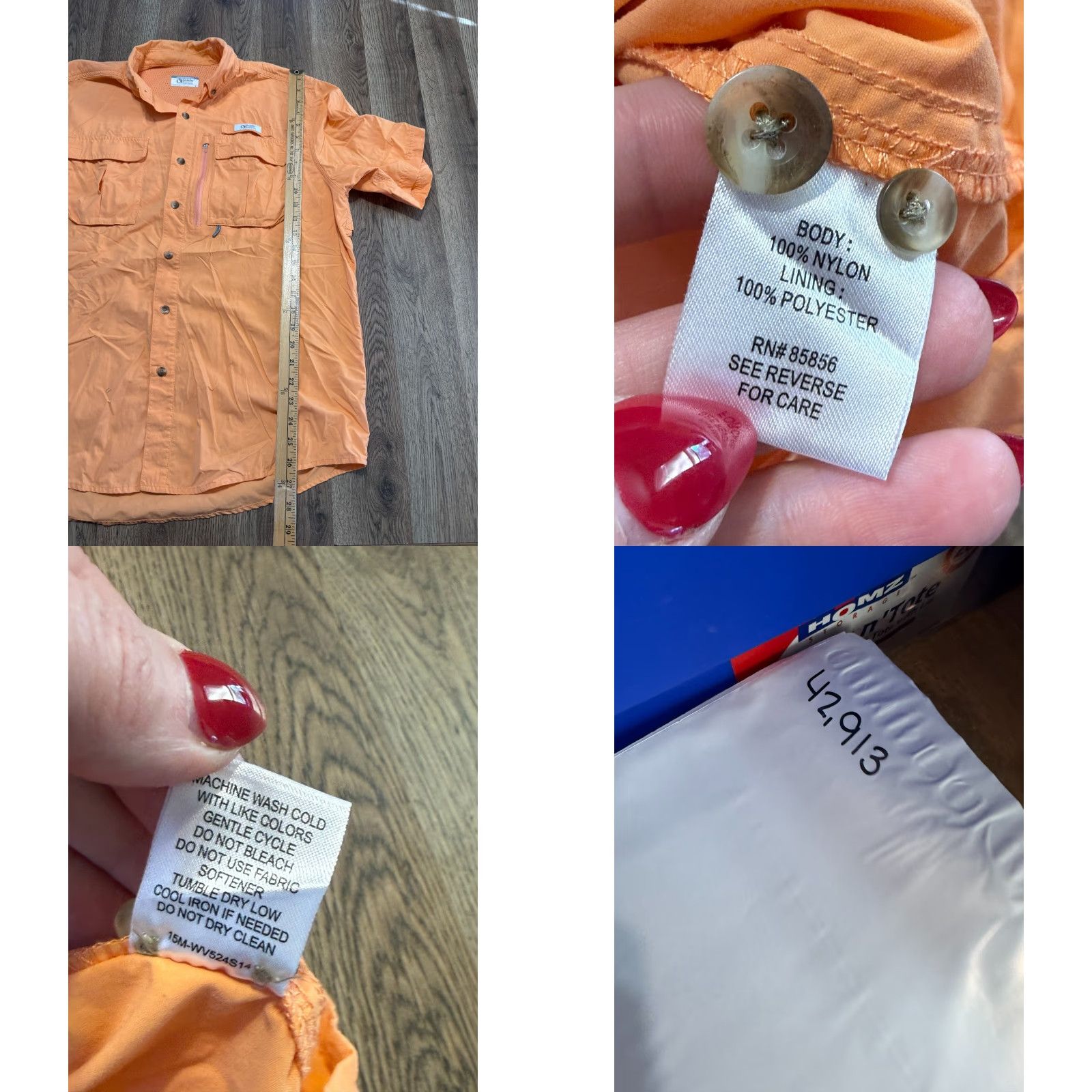 Vintage Gander Mountain Guide Series Shirt Men's Large Orange Short-Sleeve Button-Up Shirt Size US L / EU 52-54 / 3 - 8 Thumbnail
