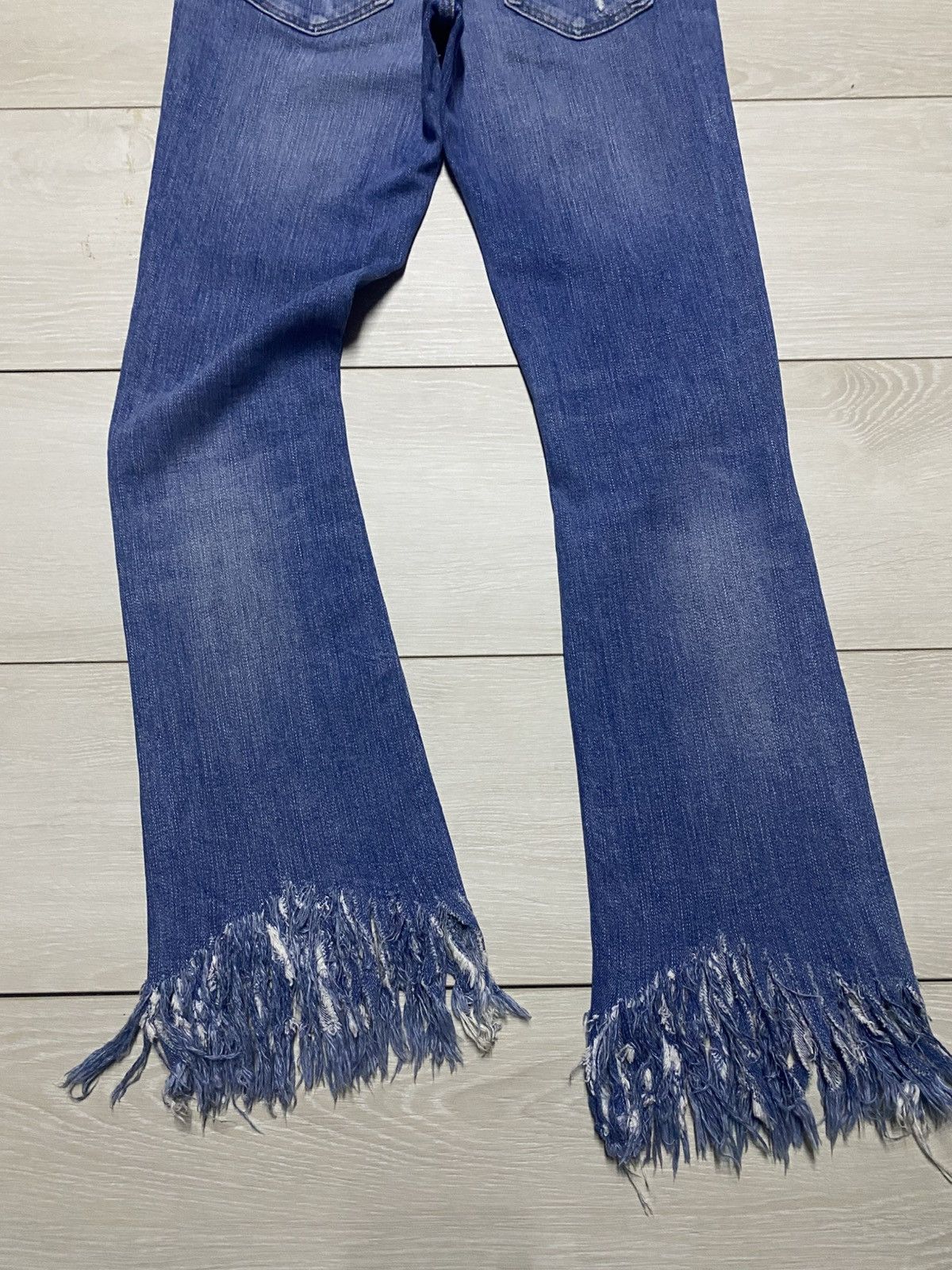 Rhude × Zara Zara Trafaluc Denim Wear Strech Embroidered Frayer Leg Jeans Size 26" / US 2 / IT 38 - 6 Thumbnail