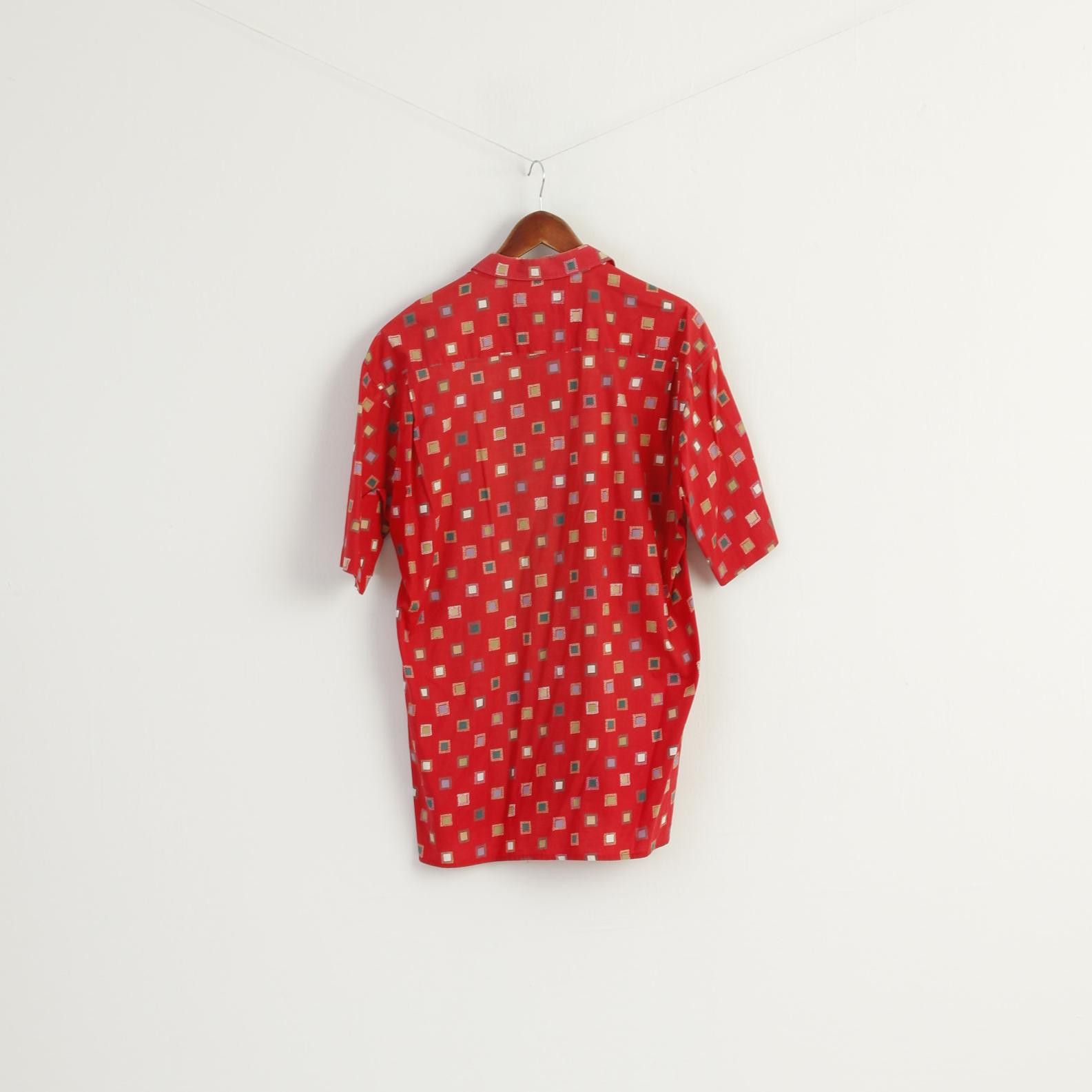 Vintage Jean Jaunbert Men XL (L) Casual Shirt Red Cotton 9571 Size US L / EU 52-54 / 3 - 7 Thumbnail