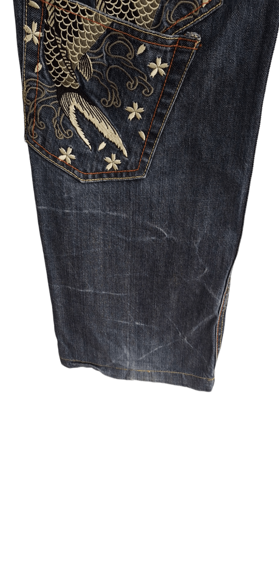Japanese Brand Japanese Brand Infinity Fish Koi Multipocket Jeans Size US 32 / EU 48 - 13 Thumbnail