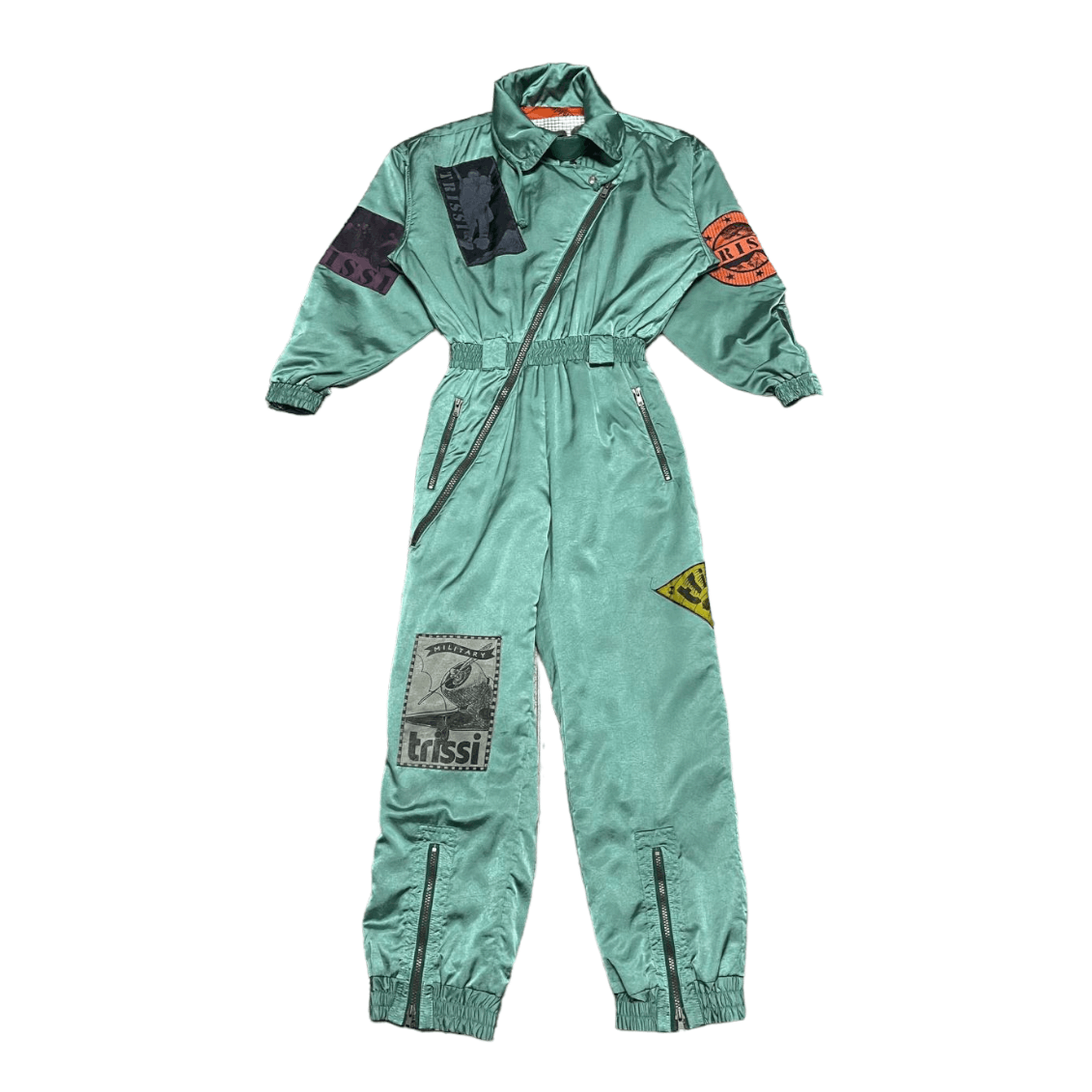 Image of Vintage Trissi Military Ski Wear Coverall Jumpsuit in Green, Men's (Size 30)