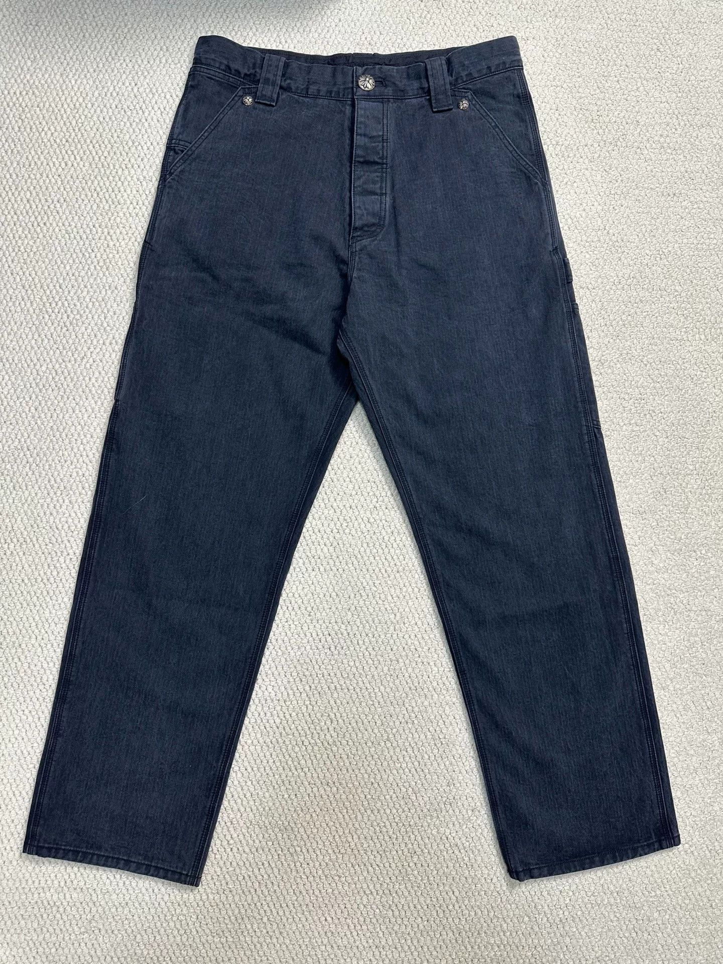 Chrome Hearts Chrome Hearts Washed Herringbone Cargo Pants Size US 32 / EU 48 - 1 Thumbnail