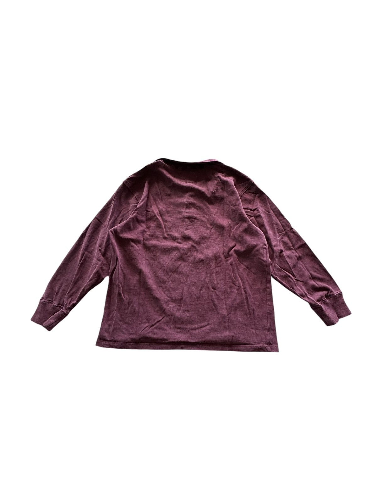 Izod Retro Izod Jeans Burgundy Long Sleeve Embroidered Polo Shirt Size L / US 10 / IT 46 - 3 Thumbnail