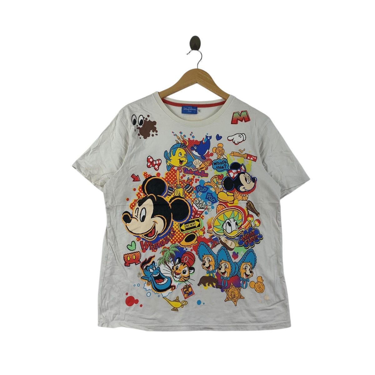 Disney TOKYO DISNEY RESORT Mickey Mouse & Friends AOP Tee Shirt Size L / US 10 / IT 46 - 1 Thumbnail