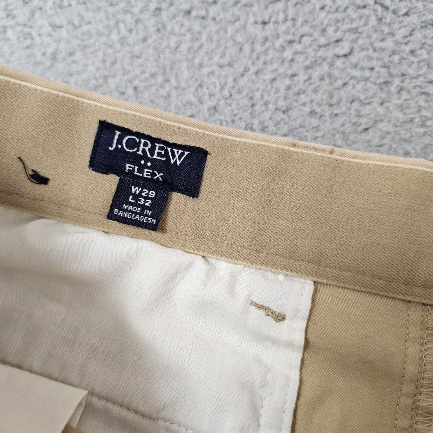 J.Crew J.Crew Thompson Flex Chino Pants Mens 29x32 Khaki Tan Flat Front Stretch Chino Pants Mens Flat Front Stretch Beige/Khaki 90s? Size US 29 - 3 Thumbnail