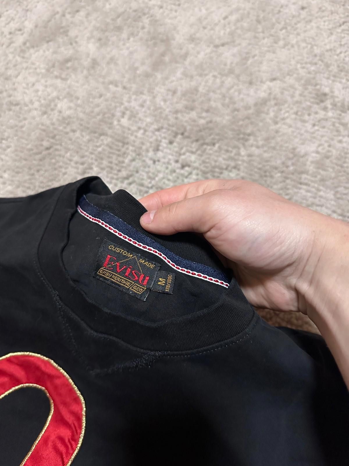 Evisu Womens Evisu Black Cotton T-Shirt Sz M Size M / US 6-8 / IT 42-44 - 4 Thumbnail