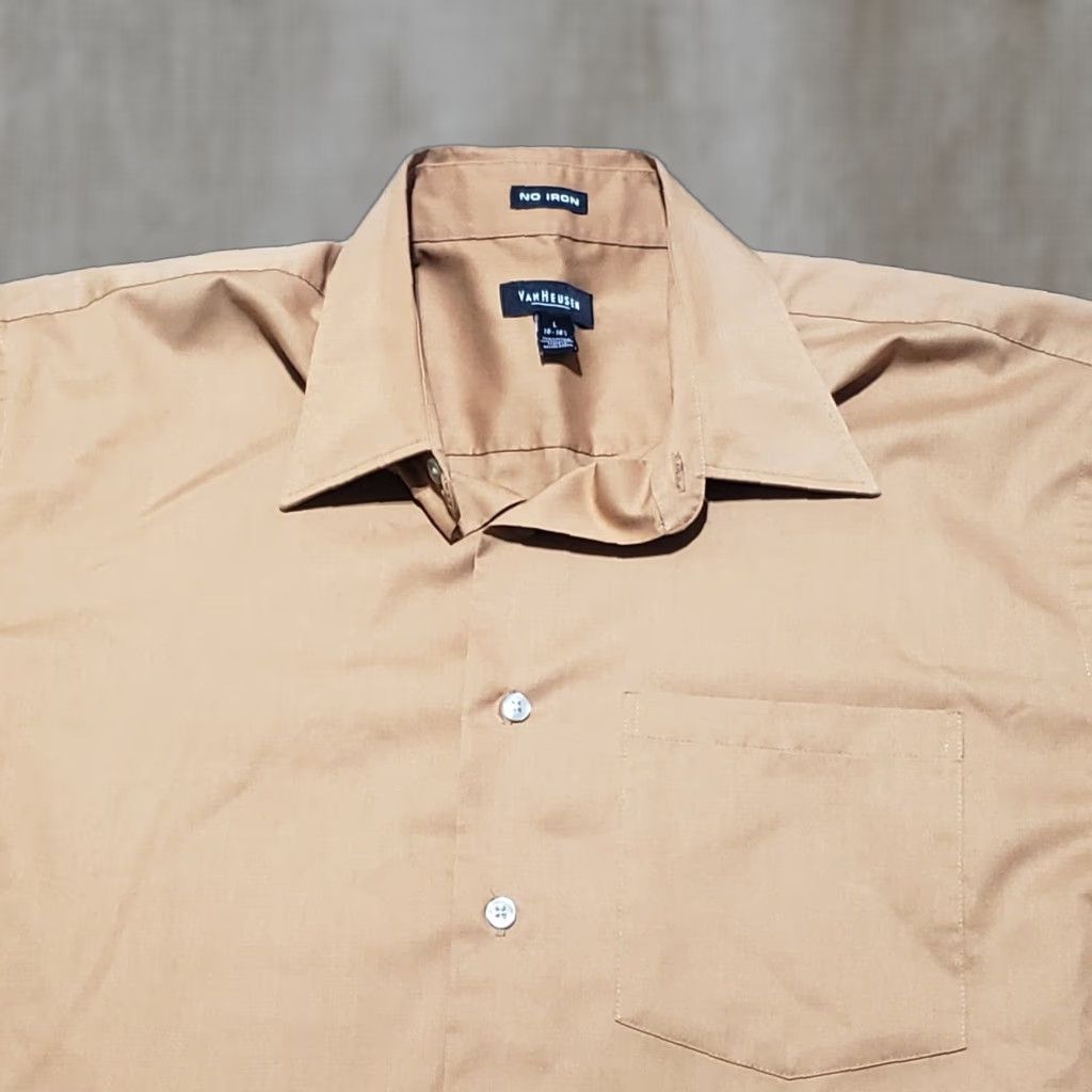 Van Heusen Van Heusen Shirt Adult Men Orange Short Sleeve Button-Up L Size US L / EU 52-54 / 3 - 1 Thumbnail