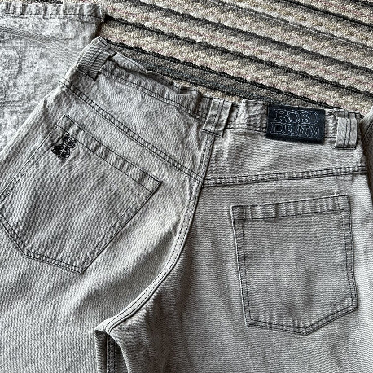 Other Digits 238 Robo Denim Grey JNCO Style Wide Leg Men’s Jeans Size US 32 / EU 48 - 4 Thumbnail