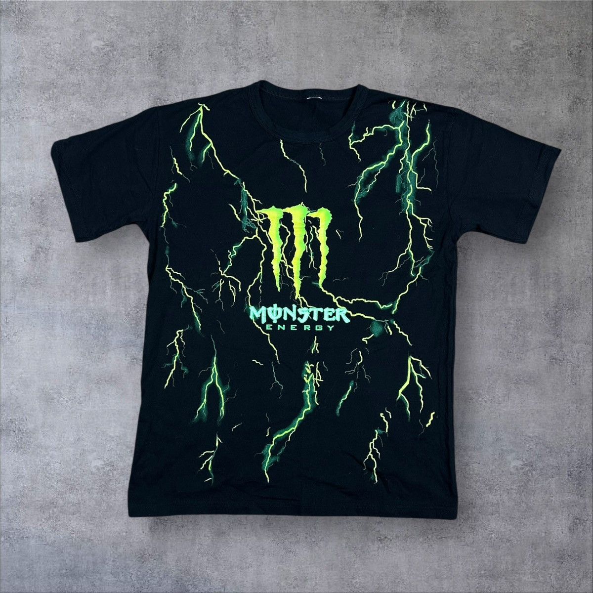 Vintage MONSTER ENERGY NEON LIGHTING BLACK RACING T SHIRT TEE Size US M / EU 48-50 / 2 - 1 Thumbnail