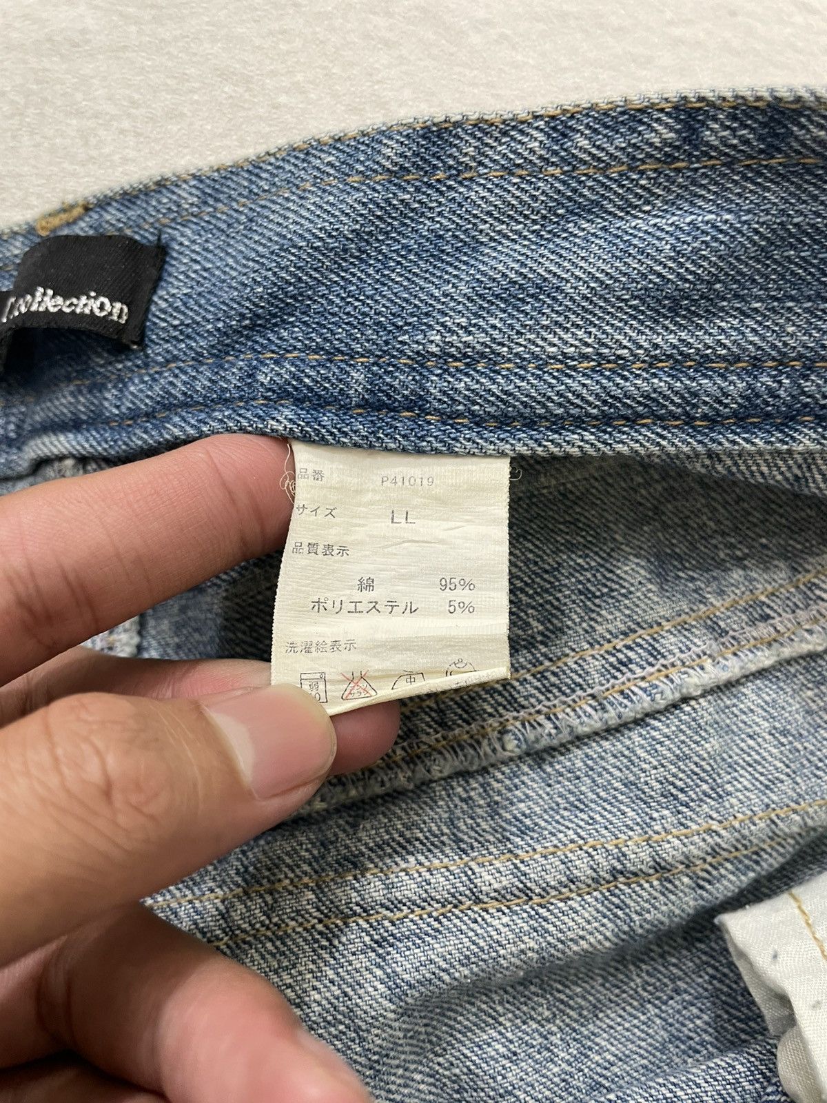 If Six Was Nine 2000s Cargo Monkey Pants Stonewash Denim Y2K Size US 33 - 6 Thumbnail