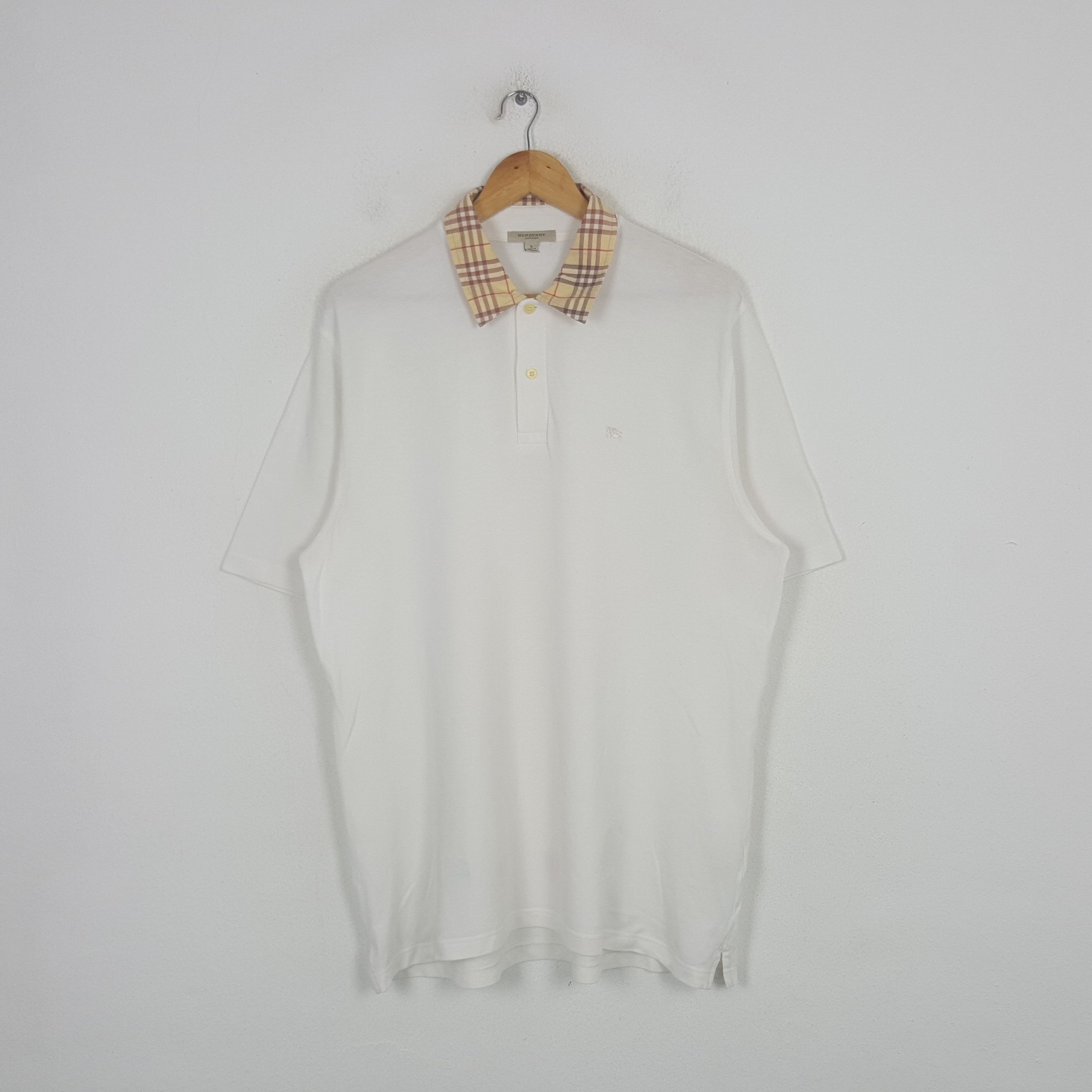 Vintage Burberry London Nova Check Designer Polos C299N52