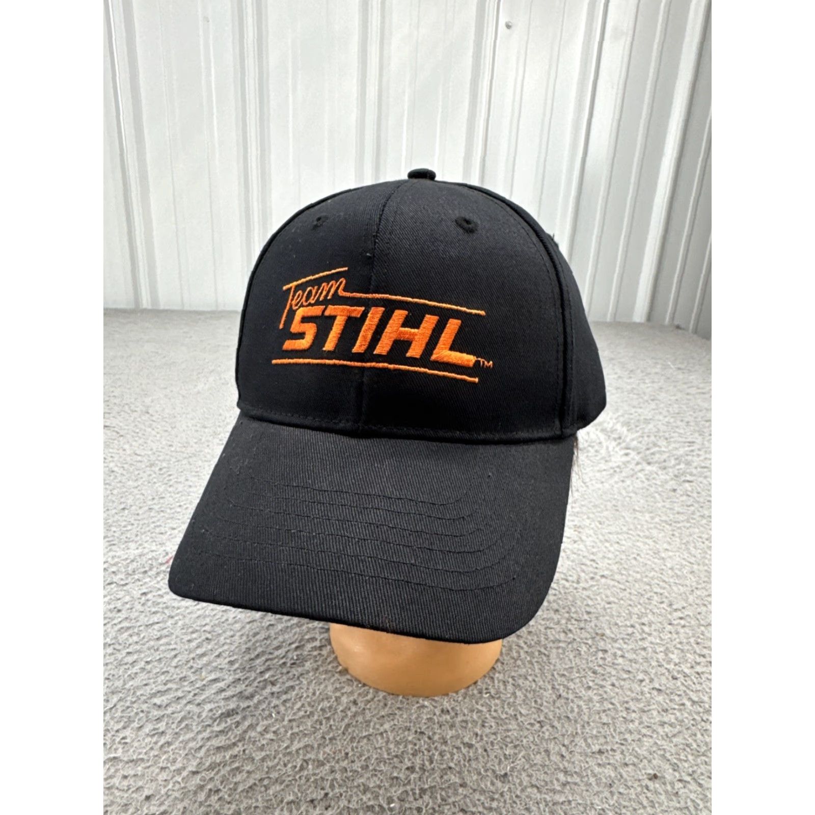 Vintage STIHL Cap Hat Black Orange Embroidered Adjustable Baseball Hat Workwear NEW Size ONE SIZE - 2 Thumbnail