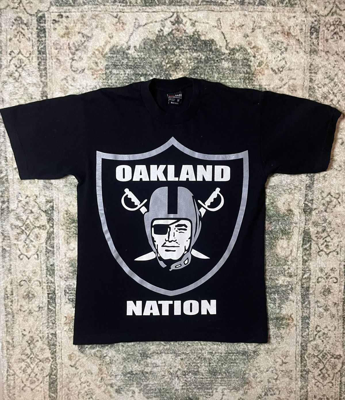Vintage Oakland Raiders Nation T-shirt Size US M / EU 48-50 / 2 - 1 Thumbnail