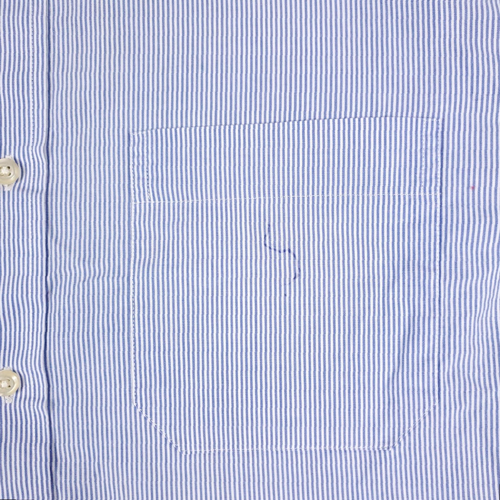 Nautica Nautica Dress Shirt Mens 16.5 Blue Striped Button Up Long Sleeve, Business Casual, 100% Cotton, Classic Preppy, Mens Size 42R - 4 Thumbnail