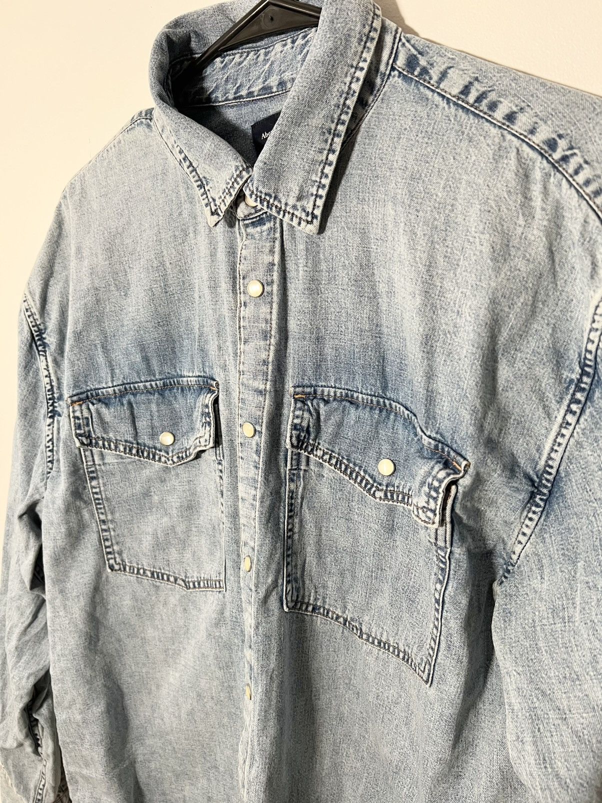 Abercrombie & Fitch Abercrombie Denim Long Sleeve Shirt Size US L / EU 52-54 / 3 - 2 Thumbnail