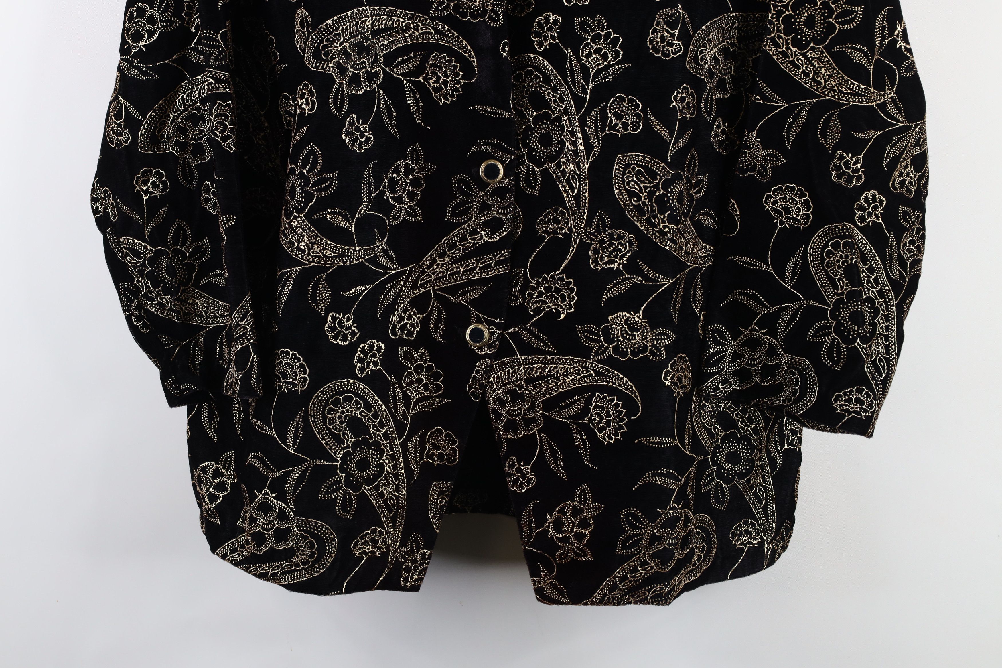 Vintage Vintage 90s Streetwear Velvet Velour Blazer Jacket USA Size XL / US 12-14 / IT 48-50 - 3 Thumbnail