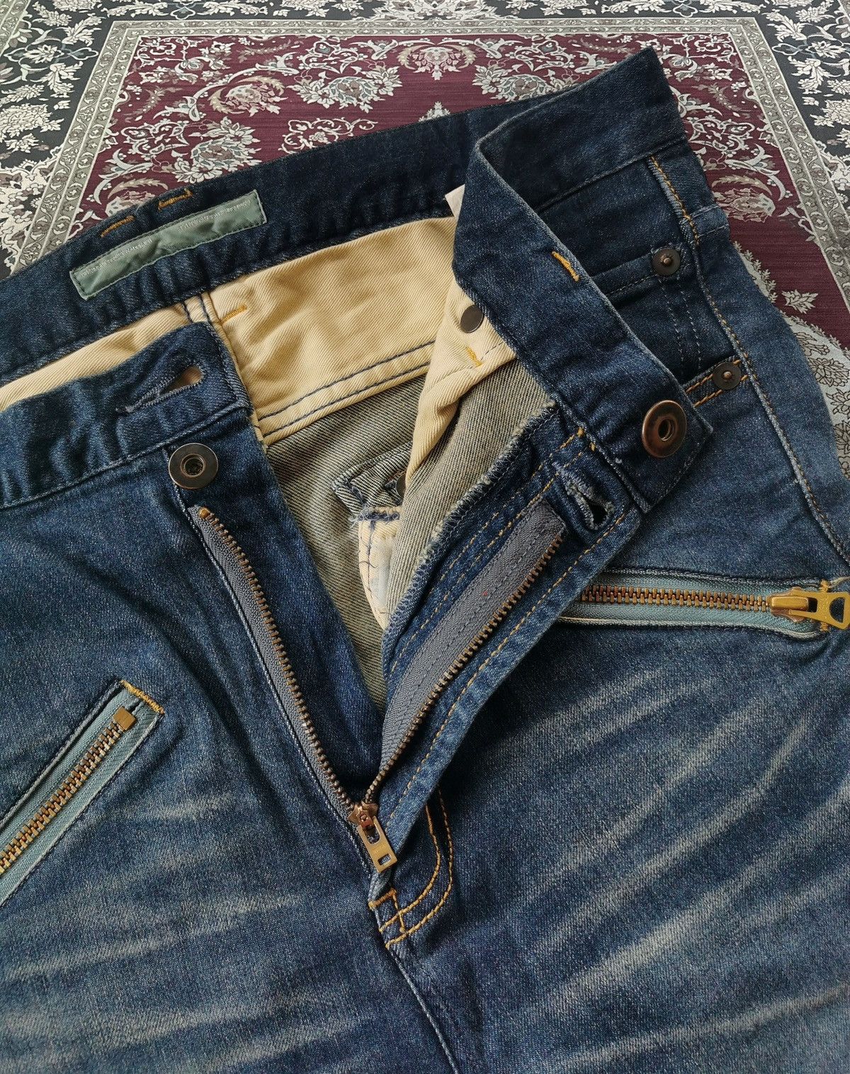 Takahiromiyashita The Soloist. Avantgarde zipper slim jogger biker jeans pants Size US 31 - 10 Thumbnail
