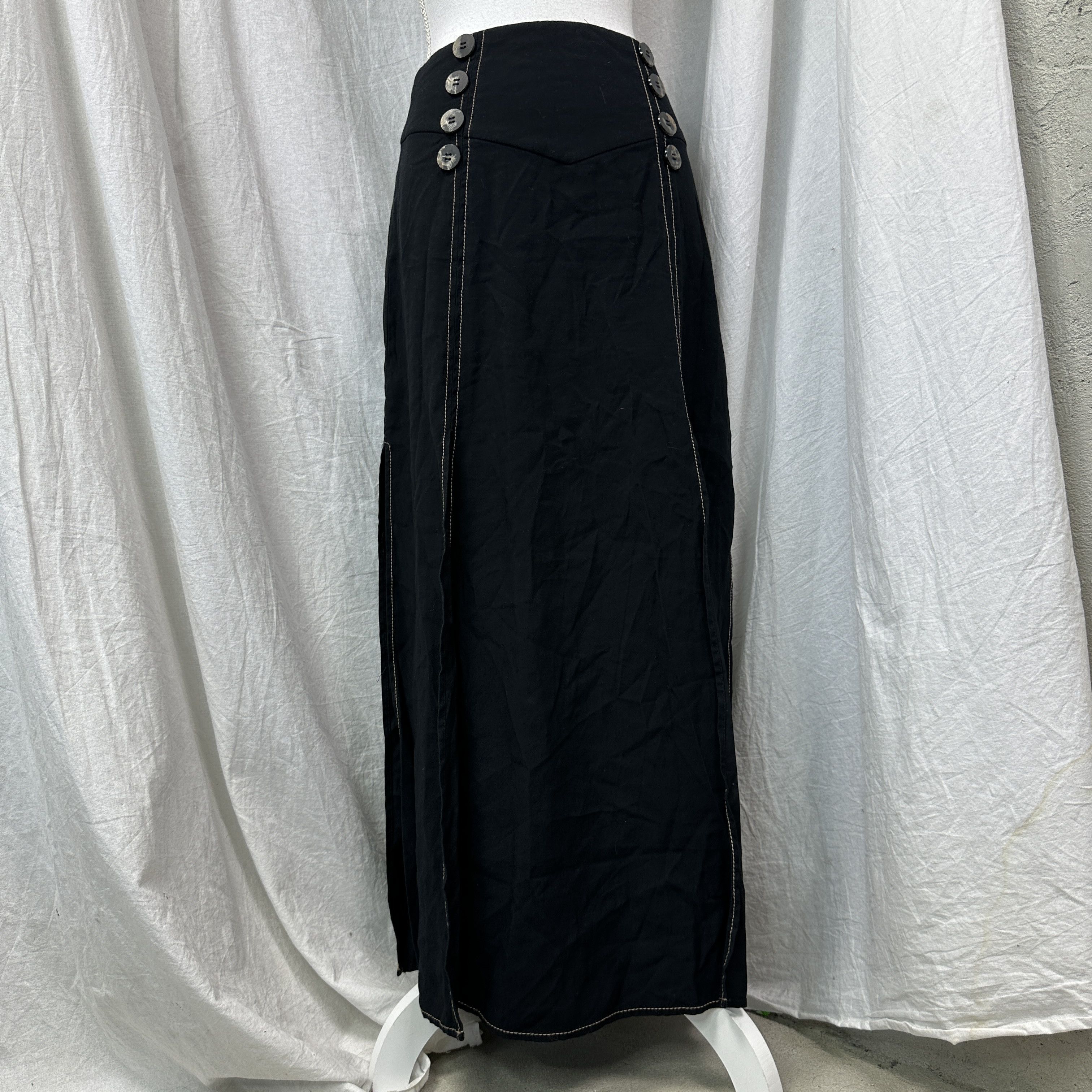 Topshop Vintage Avant Garde Cut Out Asymmetrical Skirt Y2K Size 25" / US 0 / IT 36 - 1 Thumbnail
