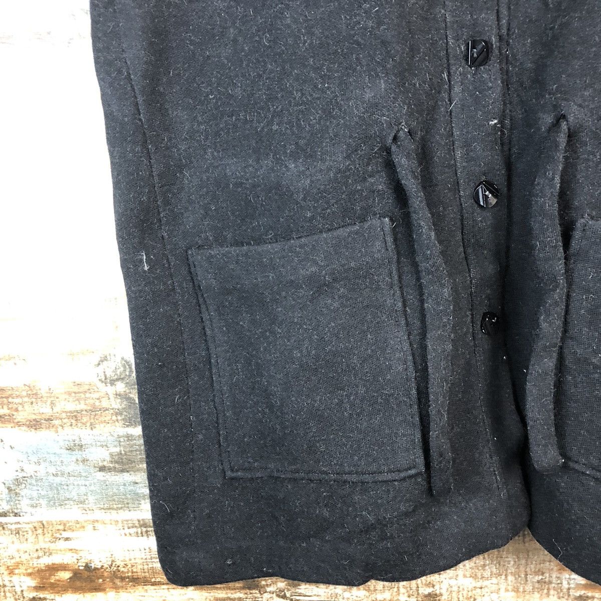 Homespun Knitwear × Japanese Brand Japanese Brand Black Vest #968 Size L / US 10 / IT 46 - 6 Thumbnail