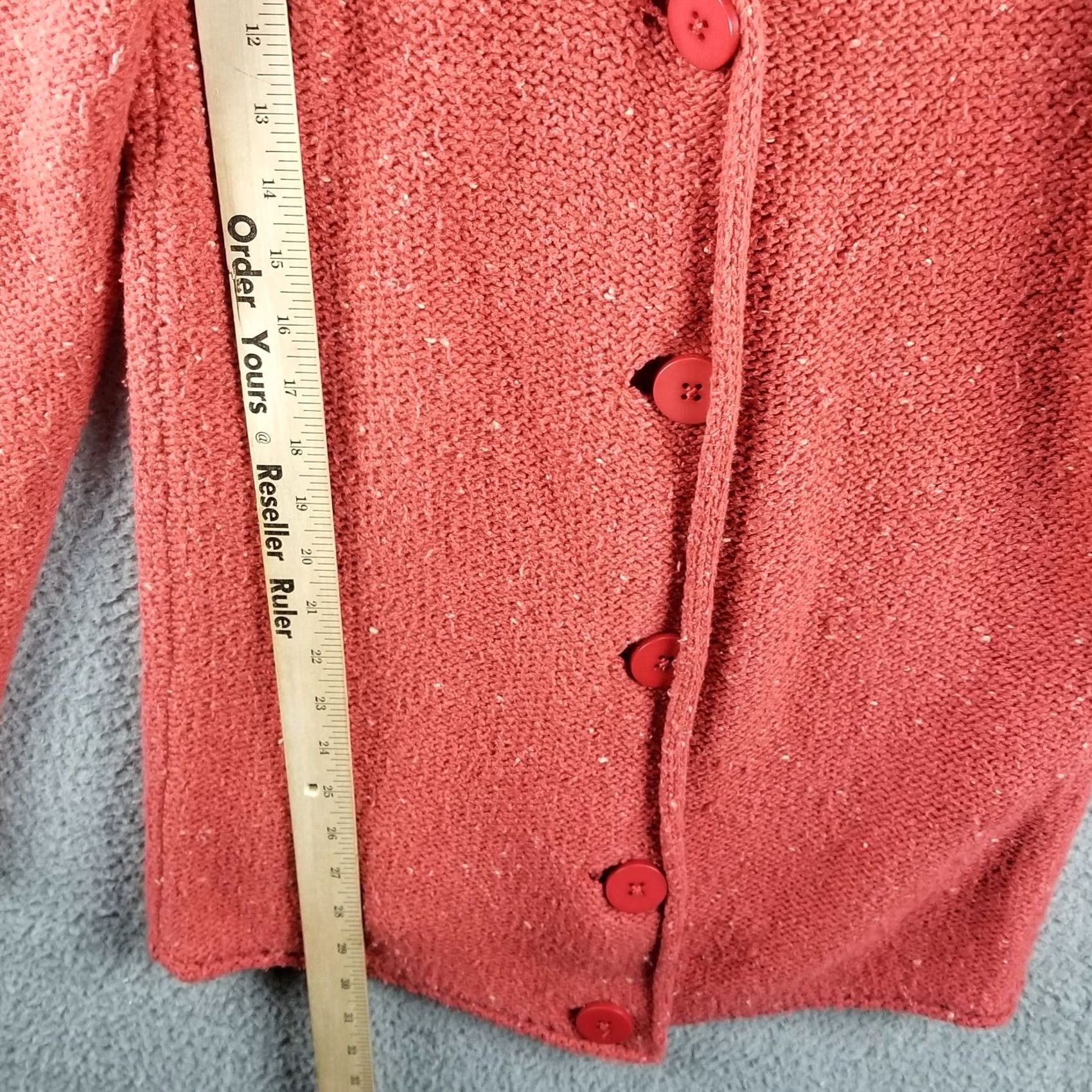 Vintage Cabela's Womens Cardigan Sweater M Pink Knit Button Front V-Neck Size M / US 6-8 / IT 42-44 - 4 Thumbnail