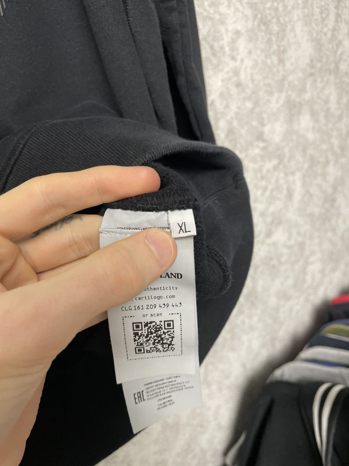 Stone Island Stone Island Big Logo Print Black Sweatshirt Crewneck Size US XL / EU 56 / 4 - 15 Thumbnail