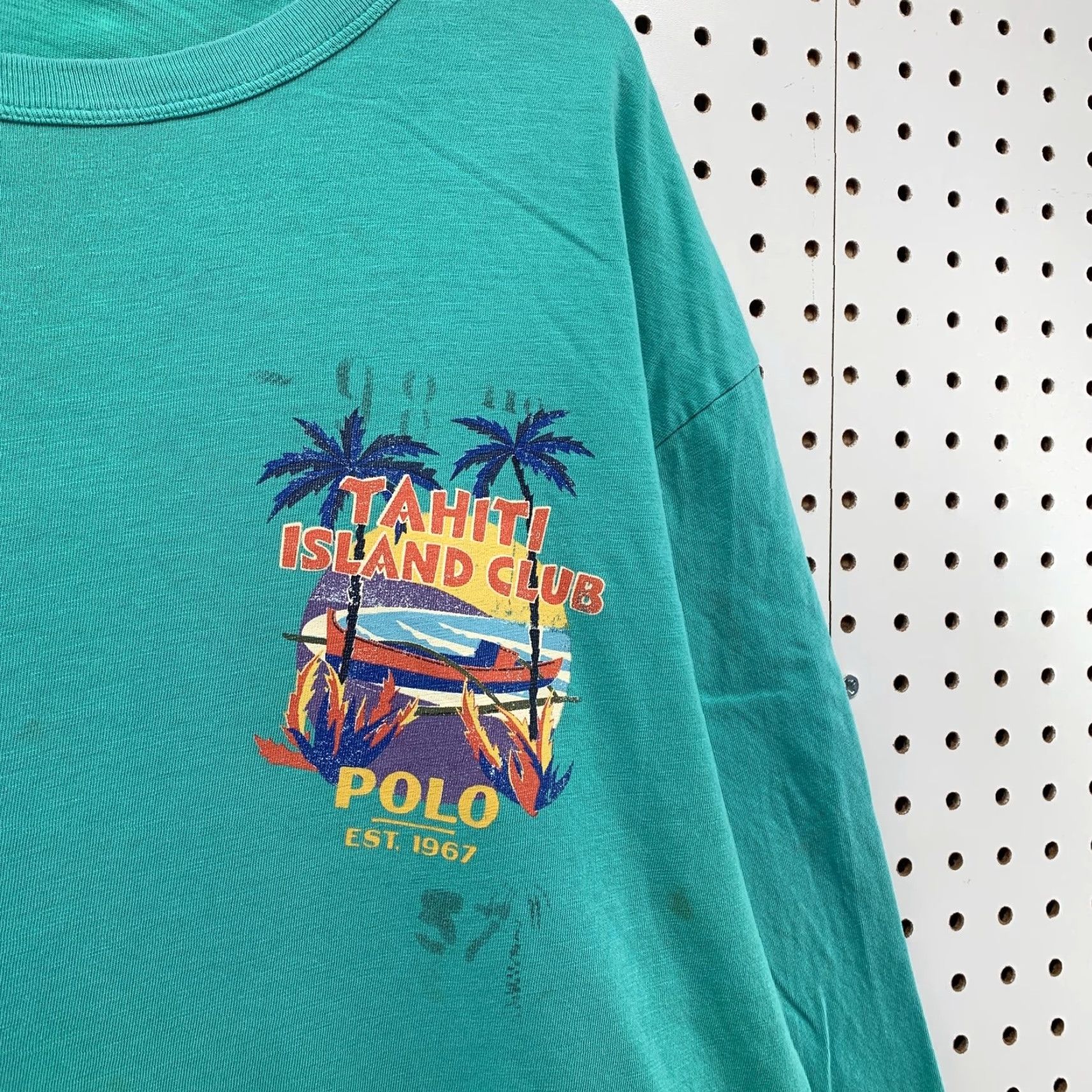 Polo Ralph Lauren Polo Ralph Lauren Shirt Mens 2XL Green Tahiti Island Club Stencil Long Sleeve Size US XXL / EU 58 / 5 - 7 Thumbnail