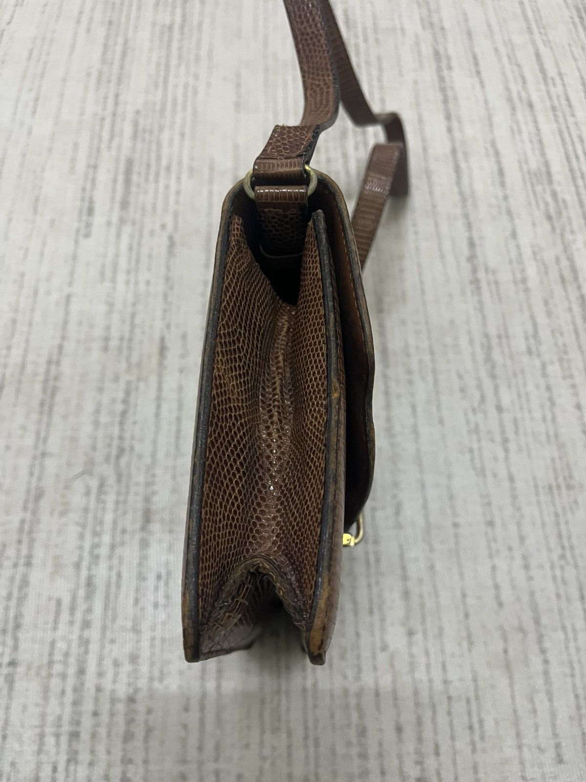 Gucci Vintage 50s gucci snake skin bag 🔥rare🔥 Size ONE SIZE - 4 Thumbnail