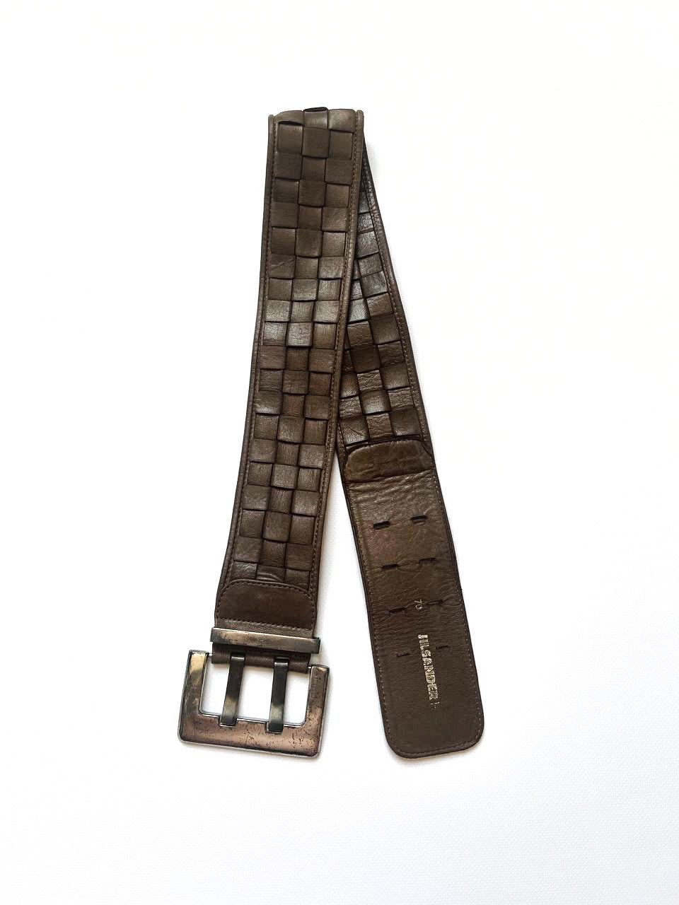 Japanese Brand × Jil Sander Vintage rare Jil Sander 90s braided pleated leather belt Size ONE SIZE - 1 Thumbnail