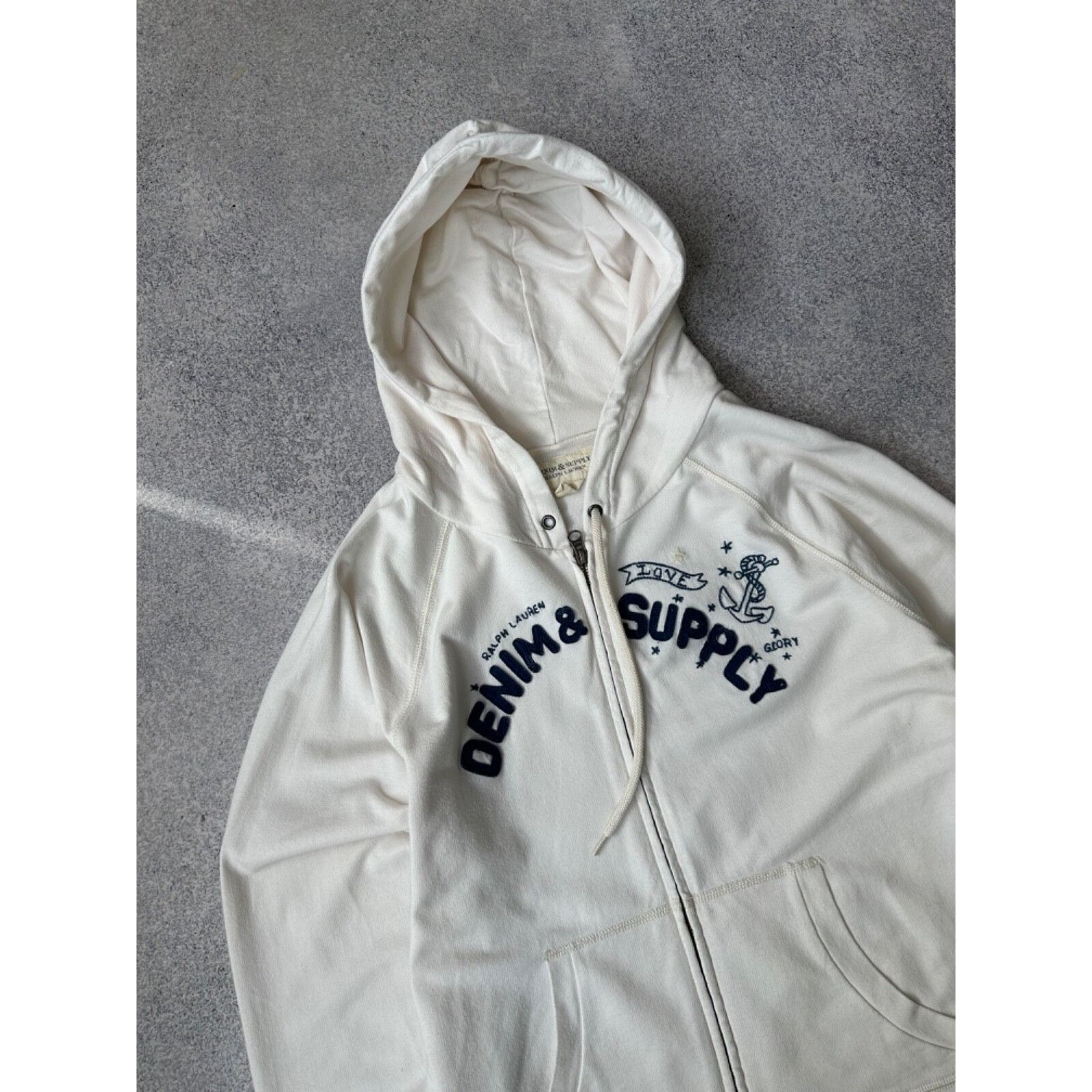 Polo Ralph Lauren VTG Polo Ralph Lauren Denim & Supply Beige Woman Hoodie Size US XL / EU 56 / 4 - 5 Thumbnail