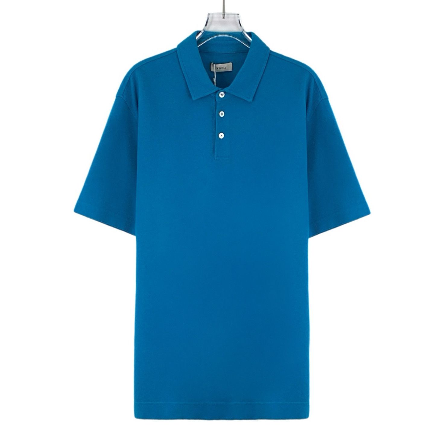 Z Zegna Zegna Logo Polo Shirt Blue (XL) Size US XL / EU 56 / 4 - 1 Thumbnail
